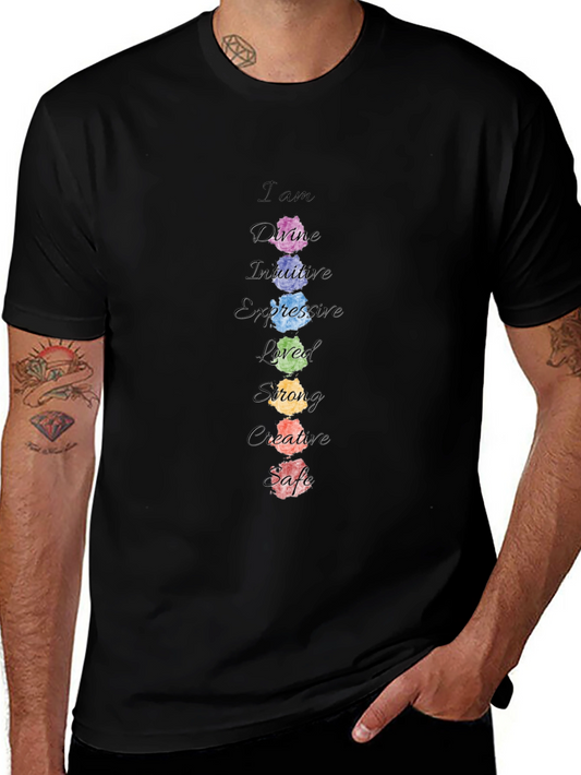 Affirmation Chakra T-Shirt: Divine Intuitive Strong