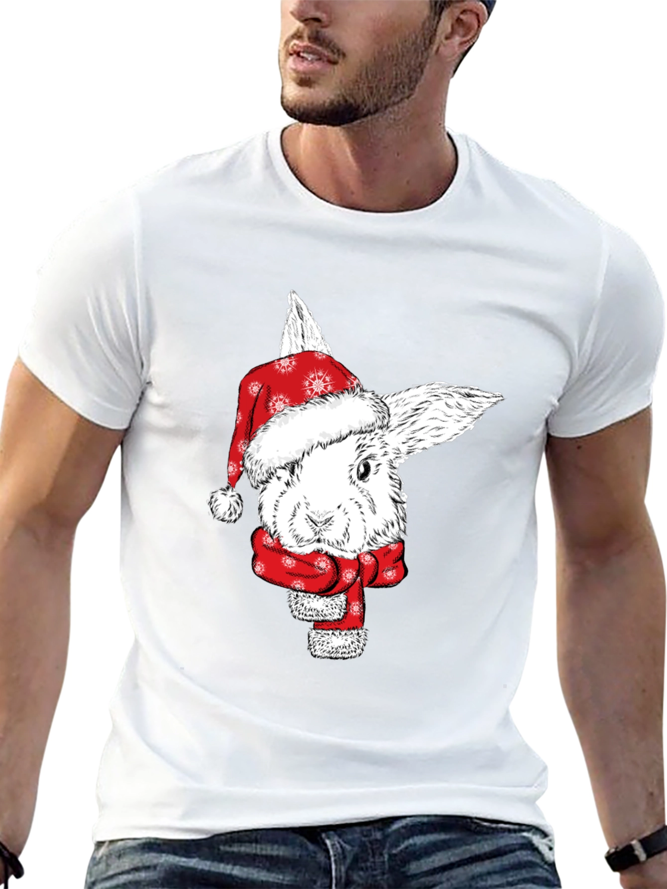 Festive Rabbit Tee - Holiday Style!