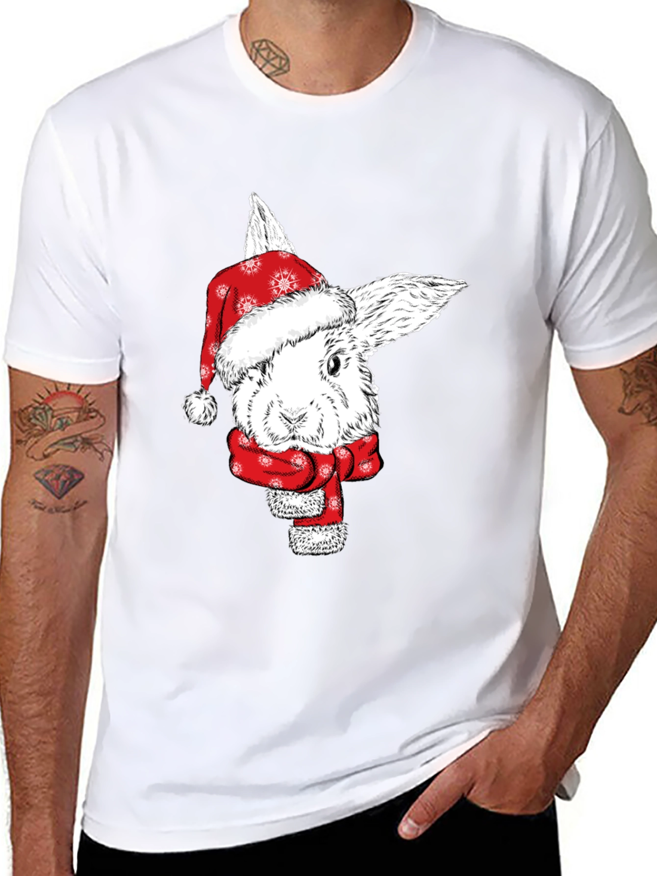 Festive Rabbit Tee - Holiday Style!