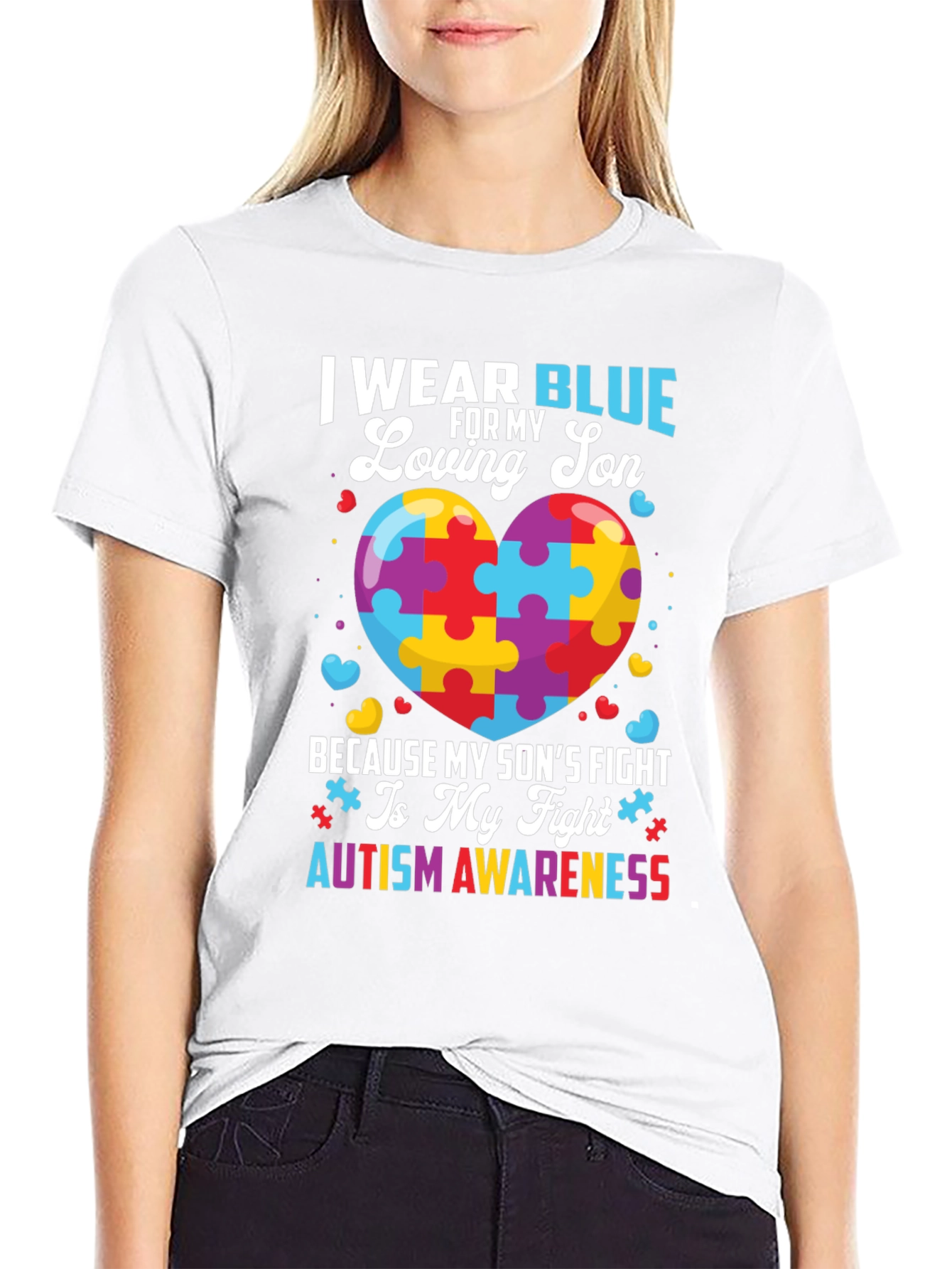 Autism Awareness I Wear Blue T-Shirt