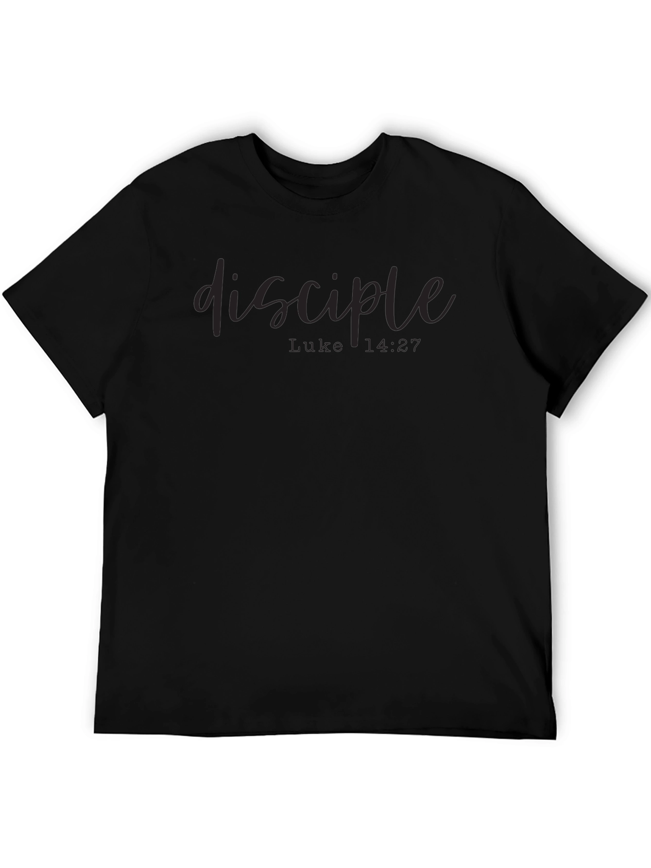 Disciple Luke 14:27 Christian Tee - Black
