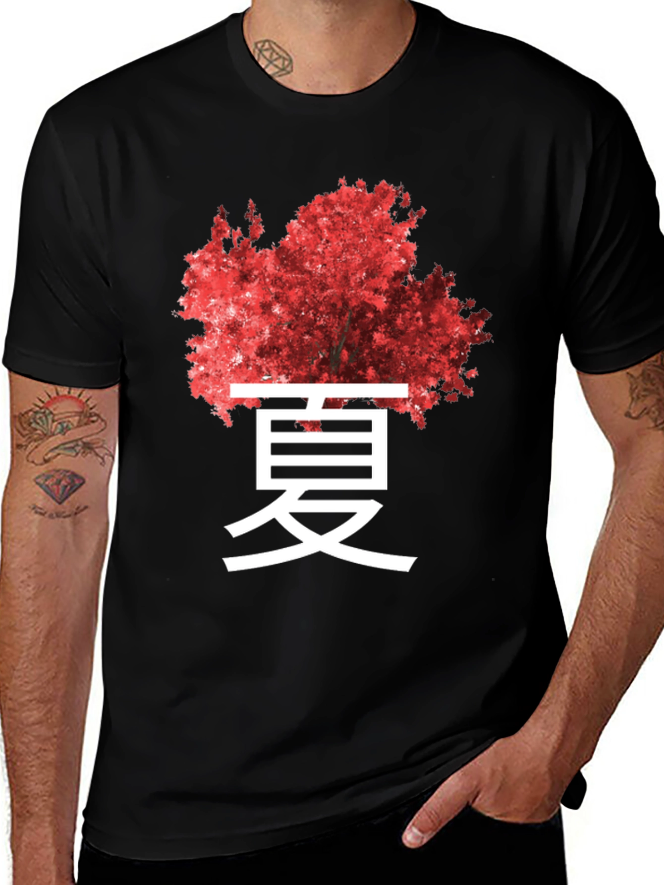 Red Tree Kanji Graphic Tee