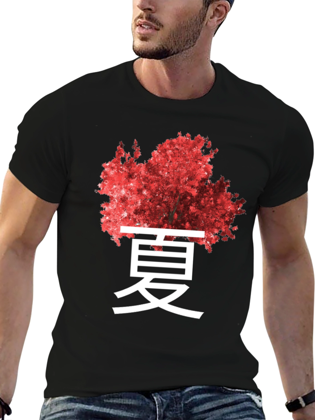 Red Tree Kanji Graphic Tee