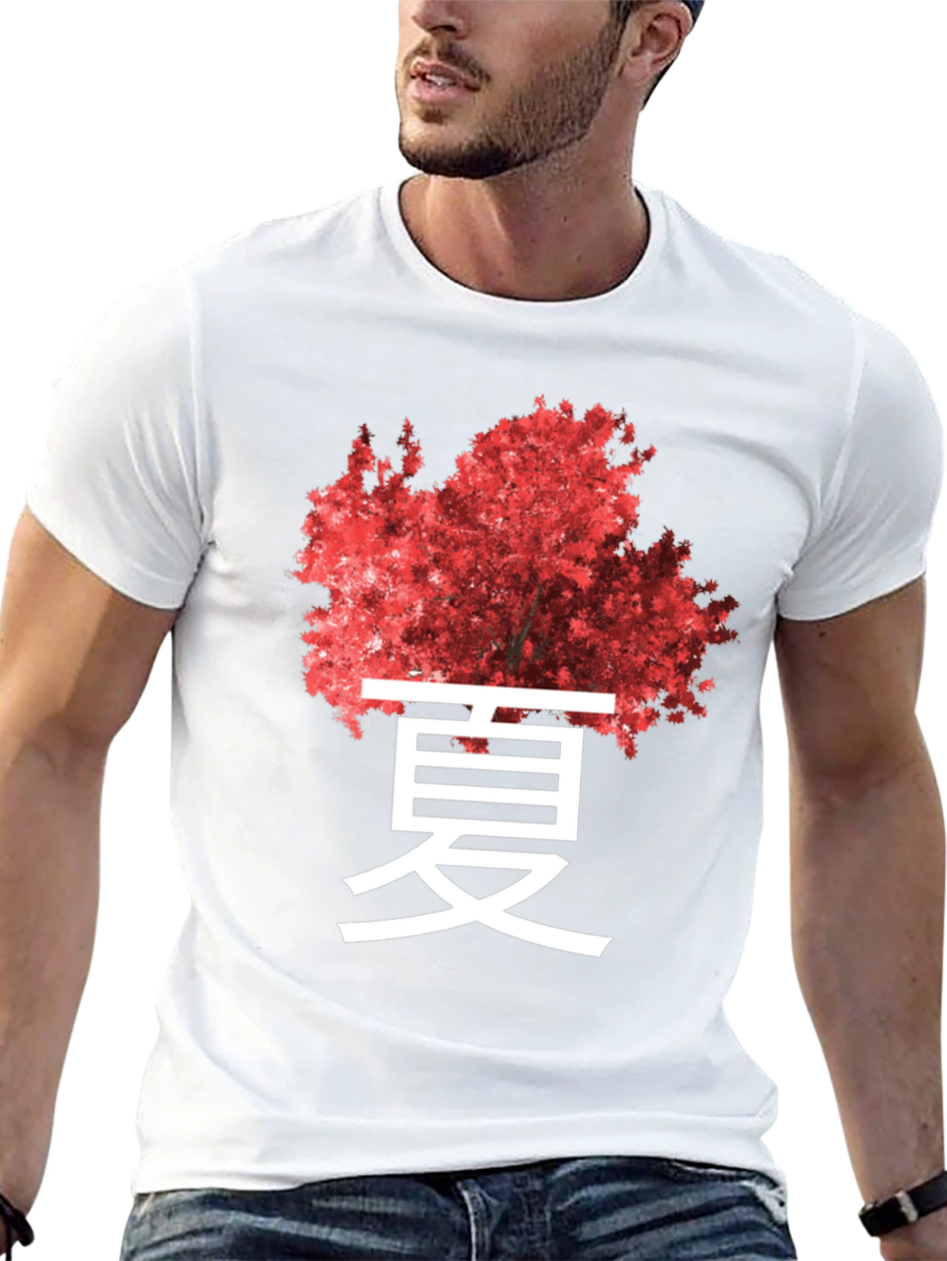 Red Tree Kanji Graphic Tee
