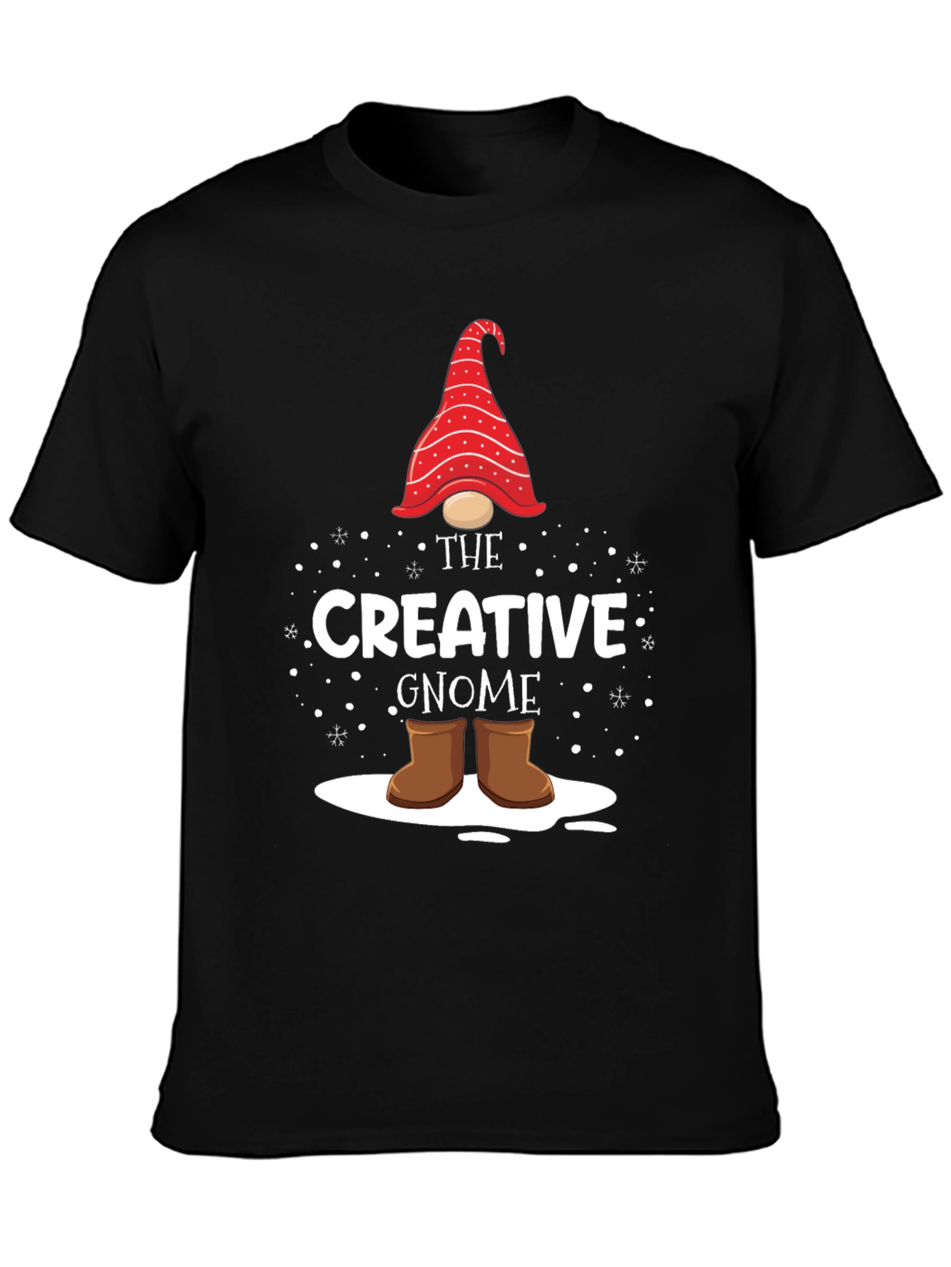 Creative Gnome Black Graphic Tee