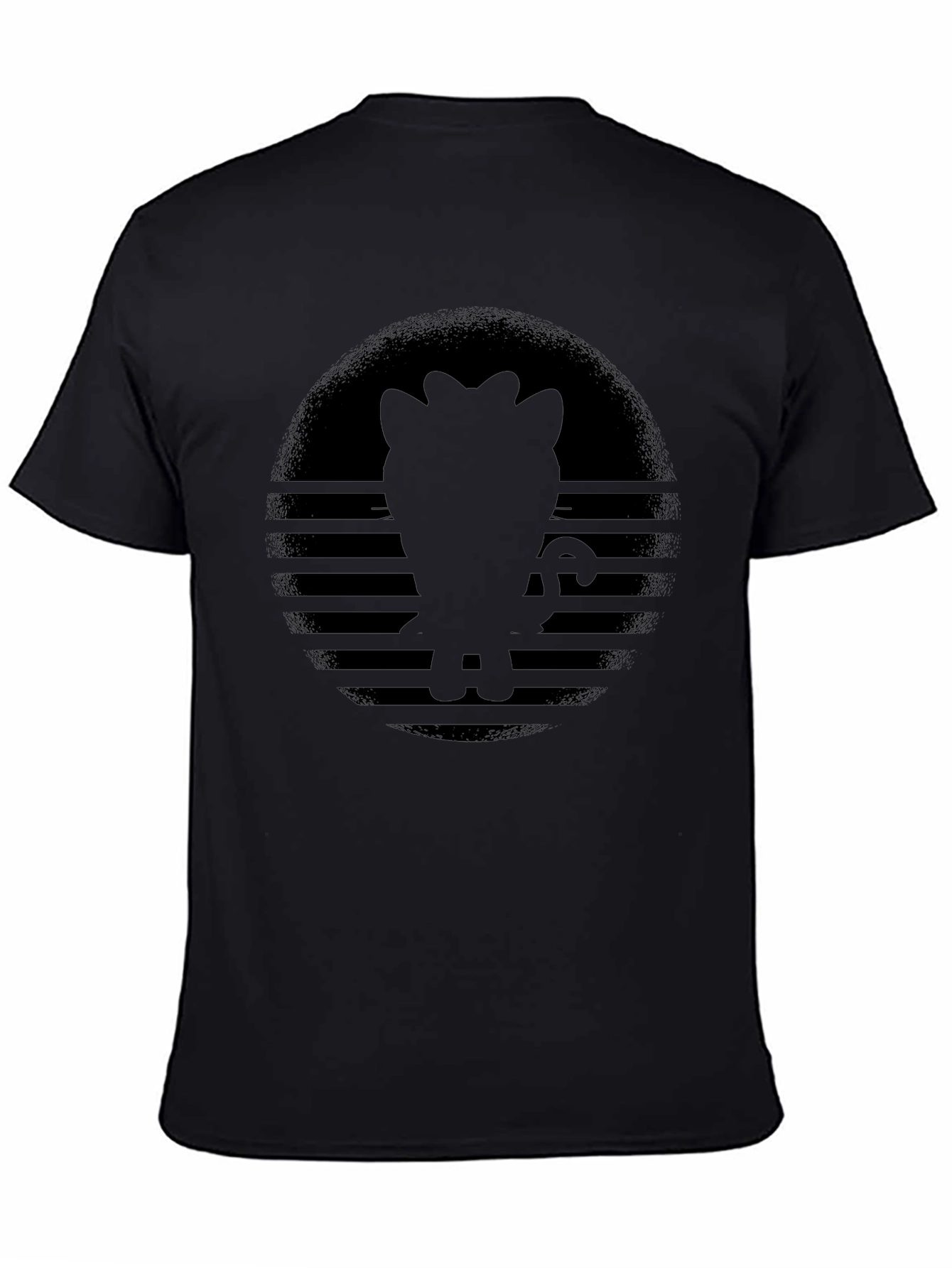 Retro Sunset Cat Silhouette T-Shirt
