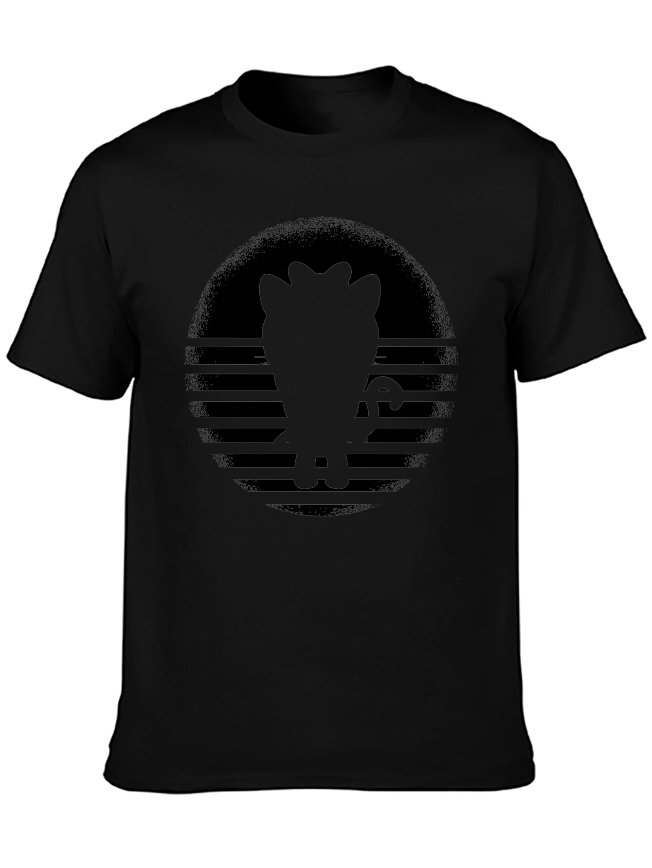 Retro Sunset Cat Silhouette T-Shirt