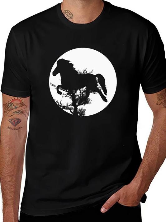 Black Horse Silhouette T-Shirt