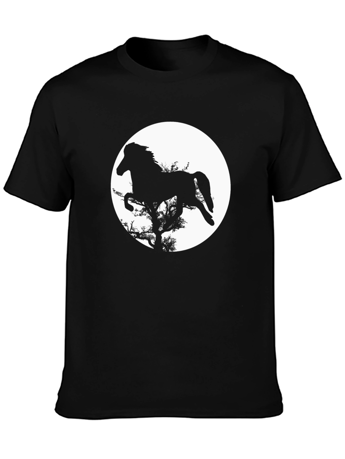 Black Horse Silhouette T-Shirt