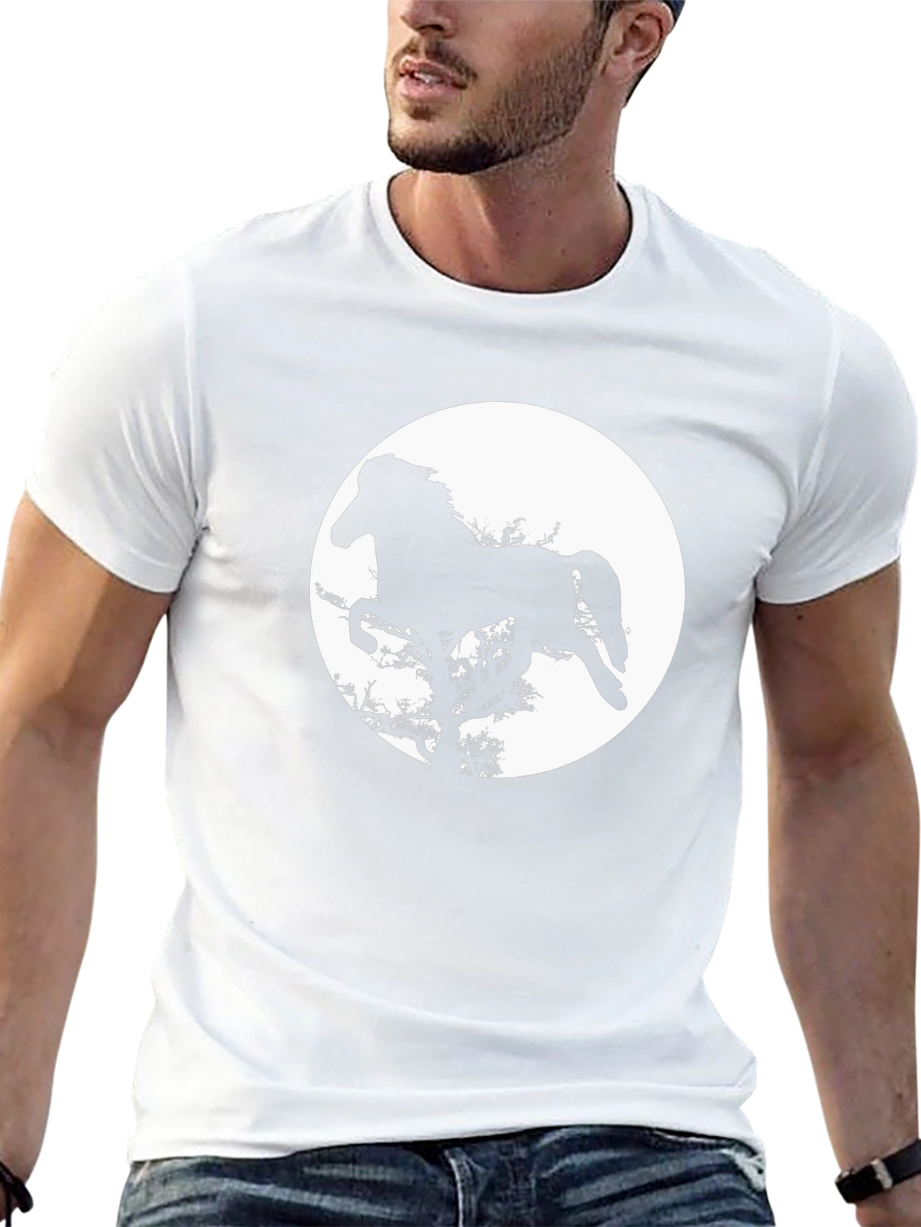 Black Horse Silhouette T-Shirt
