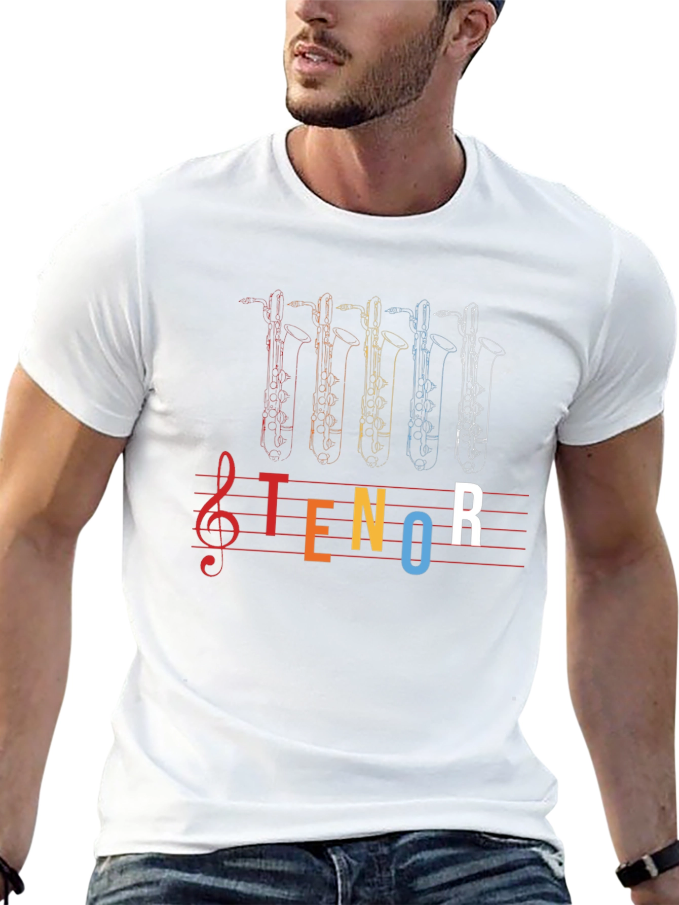 Tenor Saxophone Music T-Shirt - Black