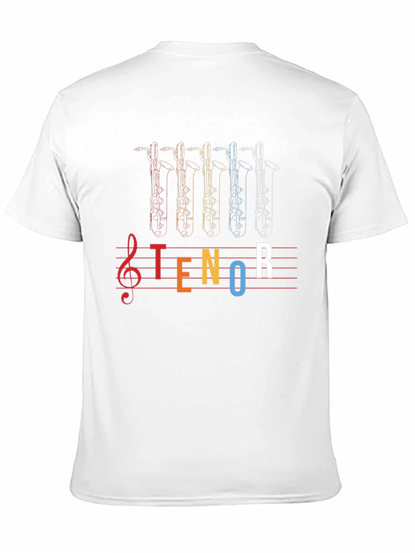 Tenor Saxophone Music T-Shirt - Black