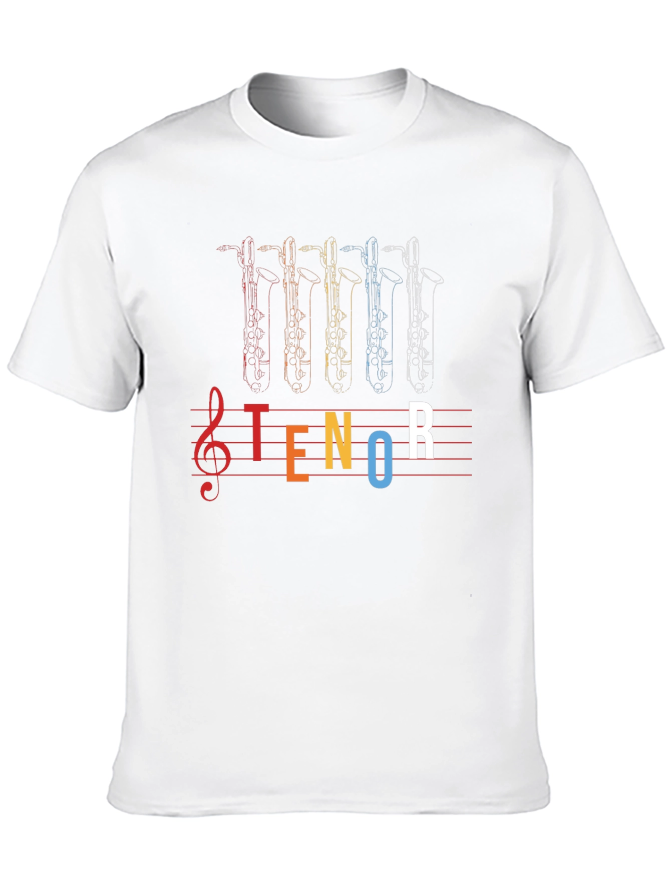 Tenor Saxophone Music T-Shirt - Black