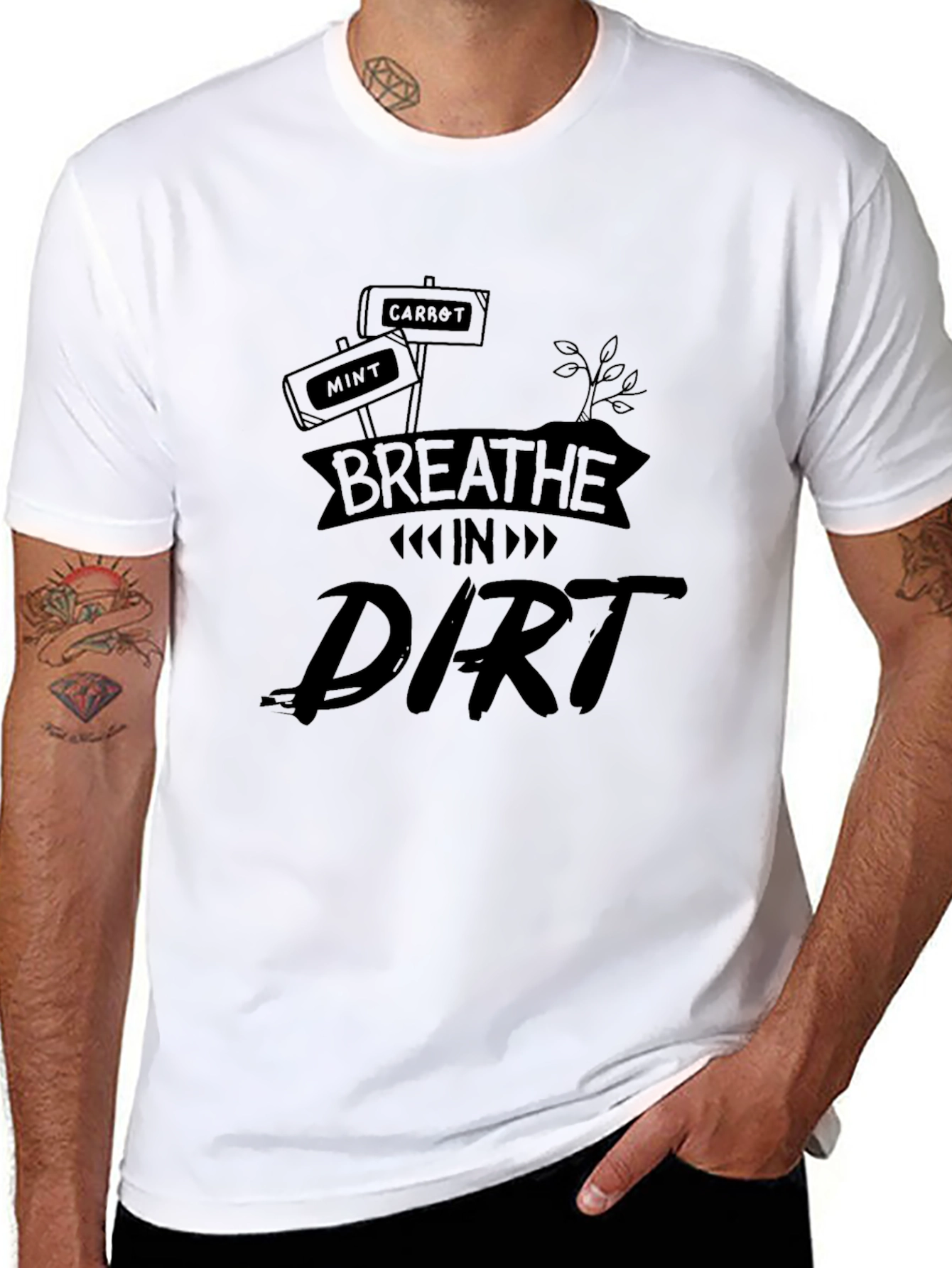 Breathe in Dirt T-Shirt Gardening Tee