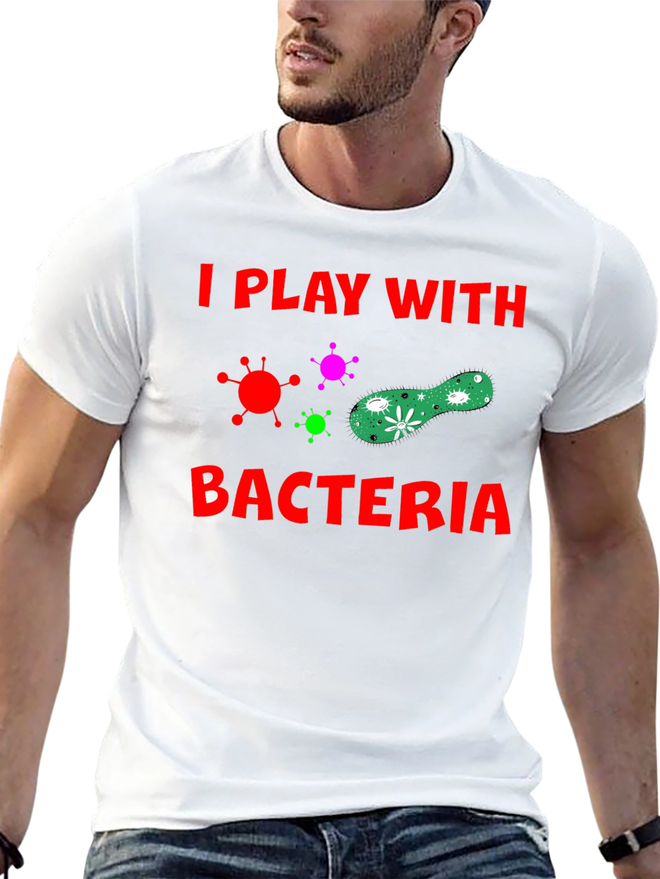 I Play With Bacteria Black T-Shirt