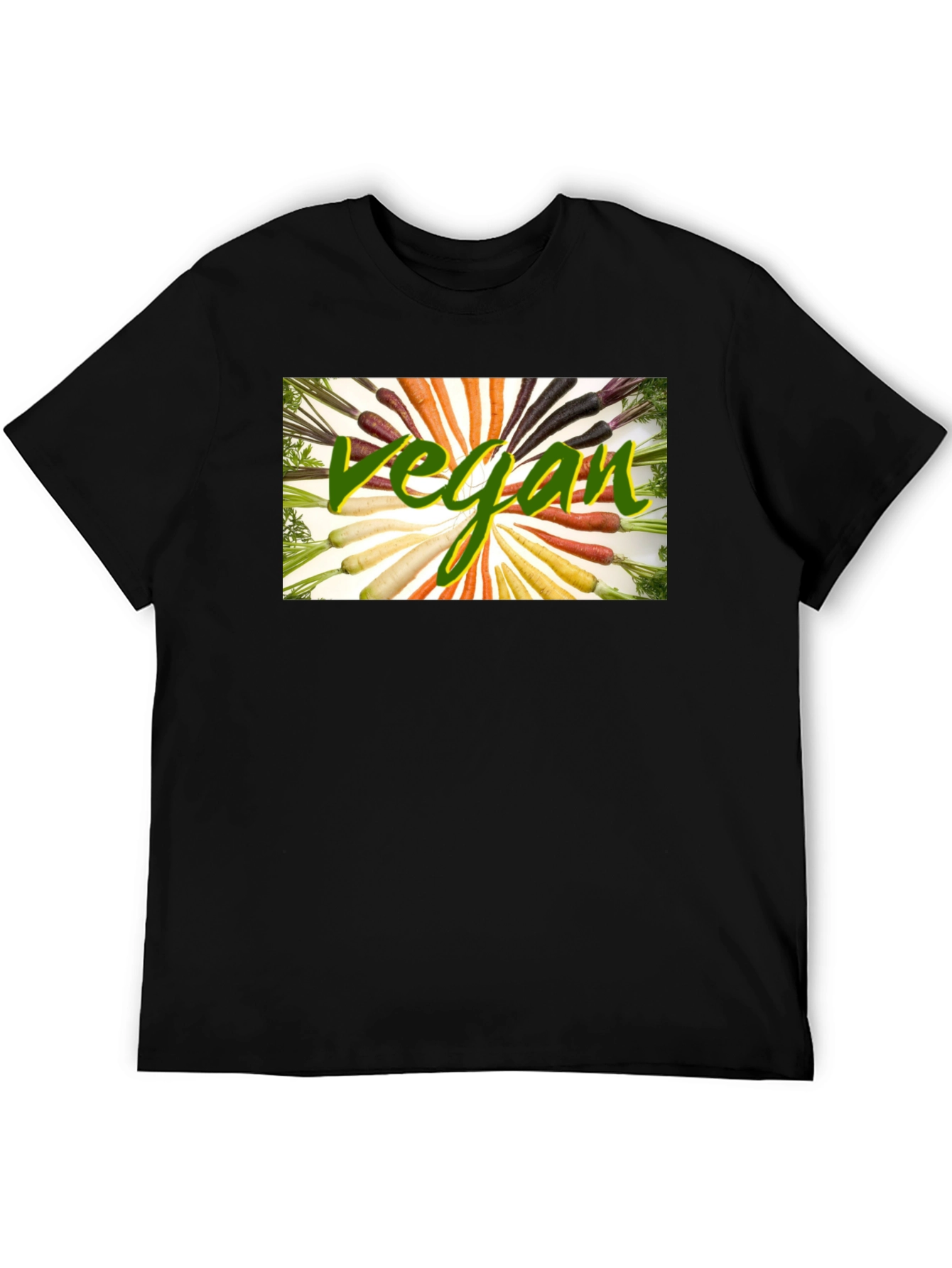 Vegan Carrot T-Shirt - Black Cotton Blend