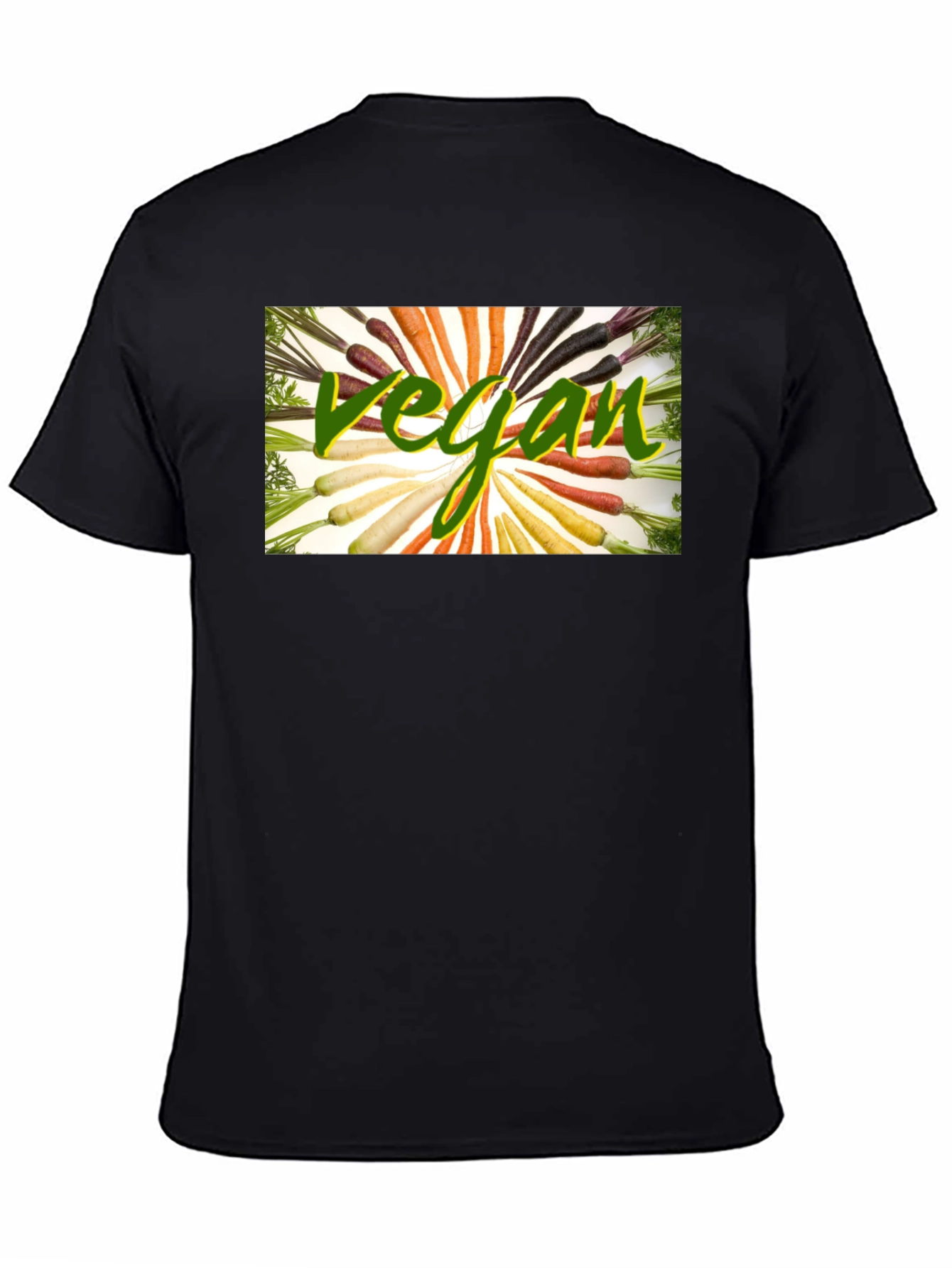 Vegan Carrot T-Shirt - Black Cotton Blend