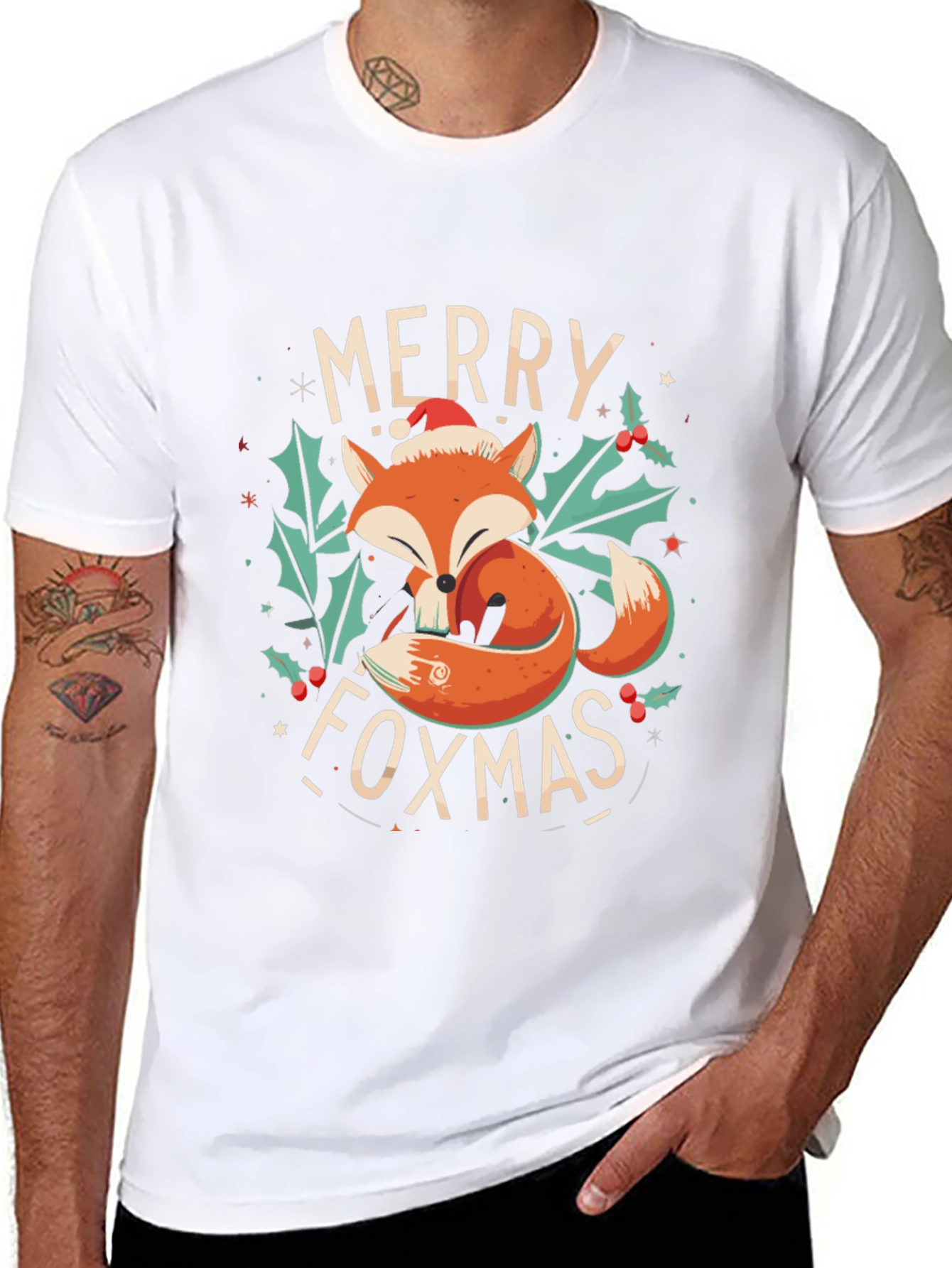 Merry Foxmas Holiday Graphic Tee