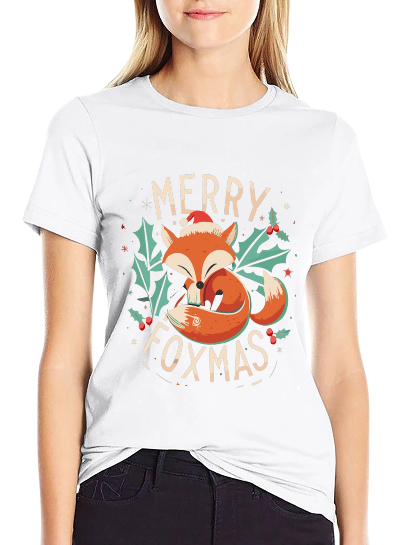 Merry Foxmas Holiday Graphic Tee