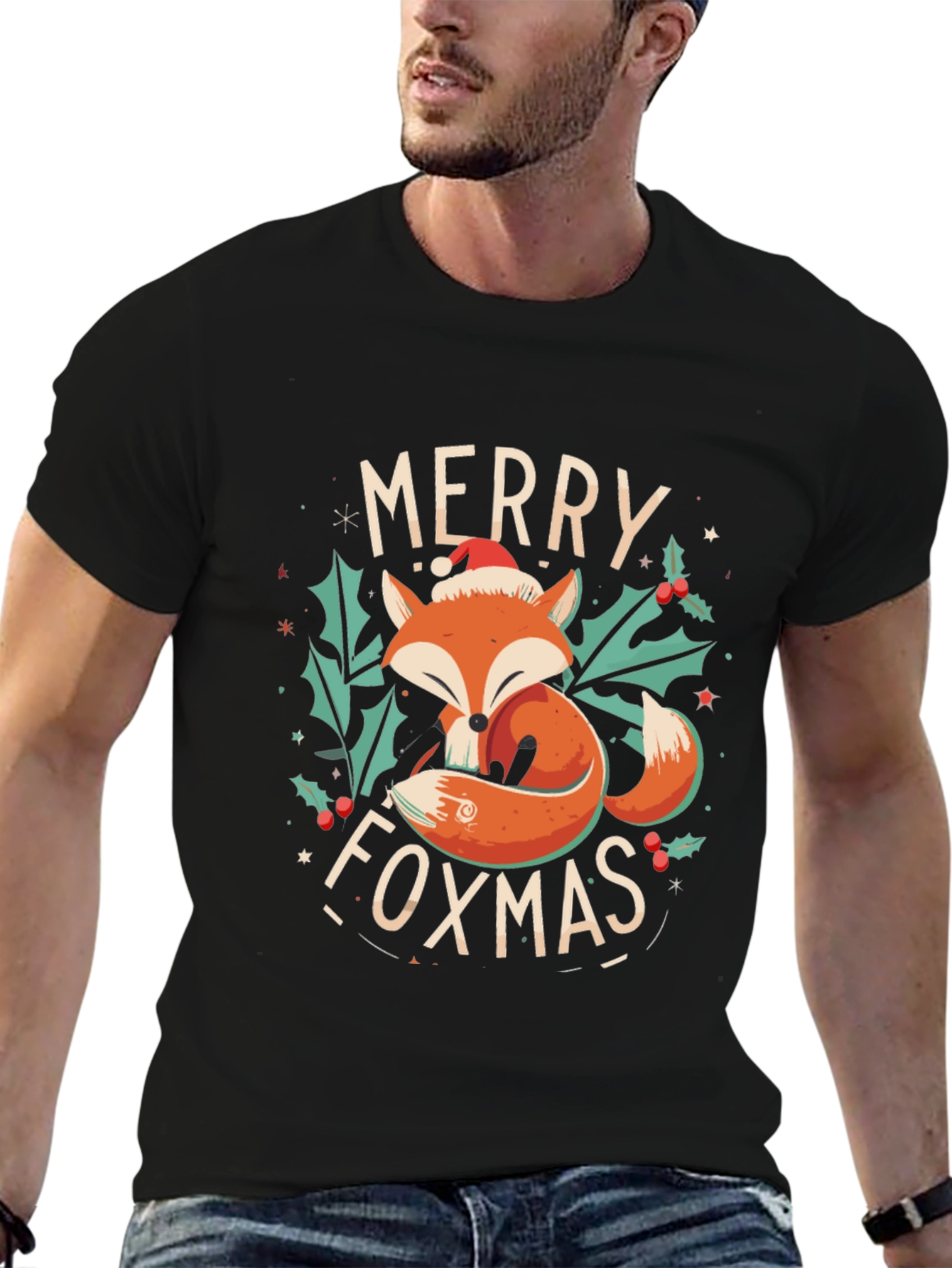Merry Foxmas Holiday Graphic Tee