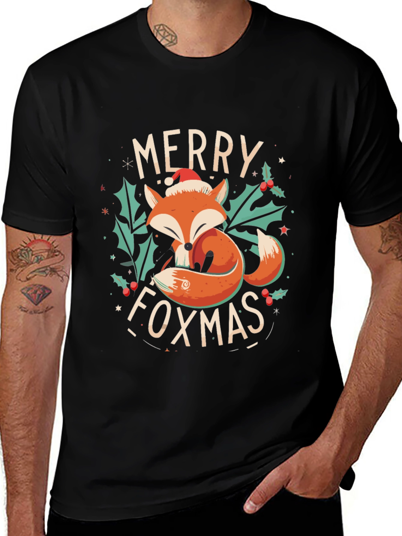 Merry Foxmas Holiday Graphic Tee