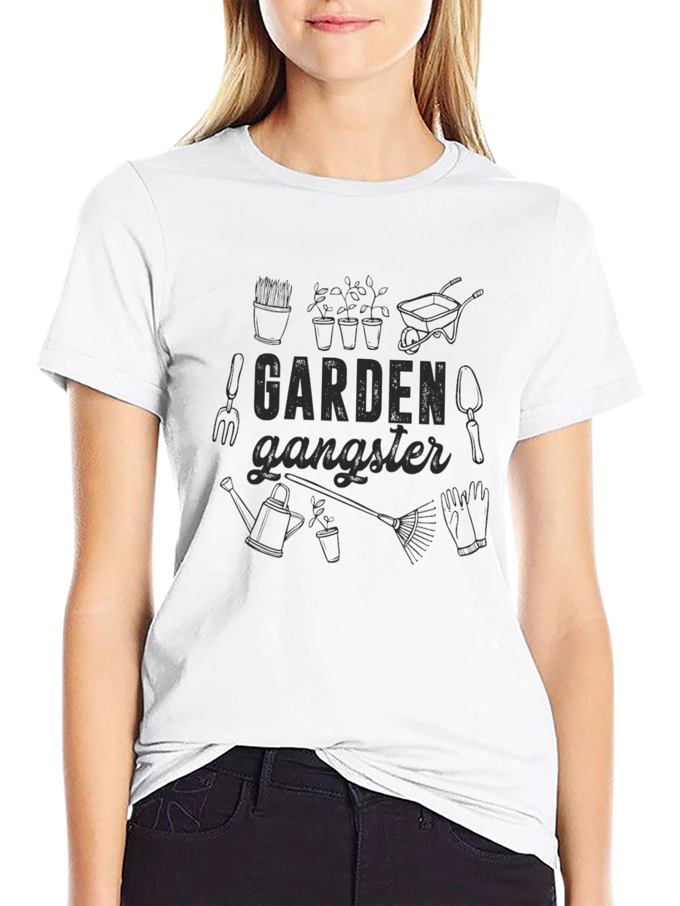 Garden Gangster Black Graphic Tee