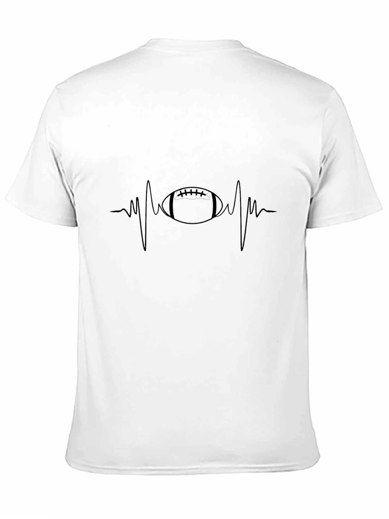 Football Heartbeat T-Shirt - Sports Fan Tee