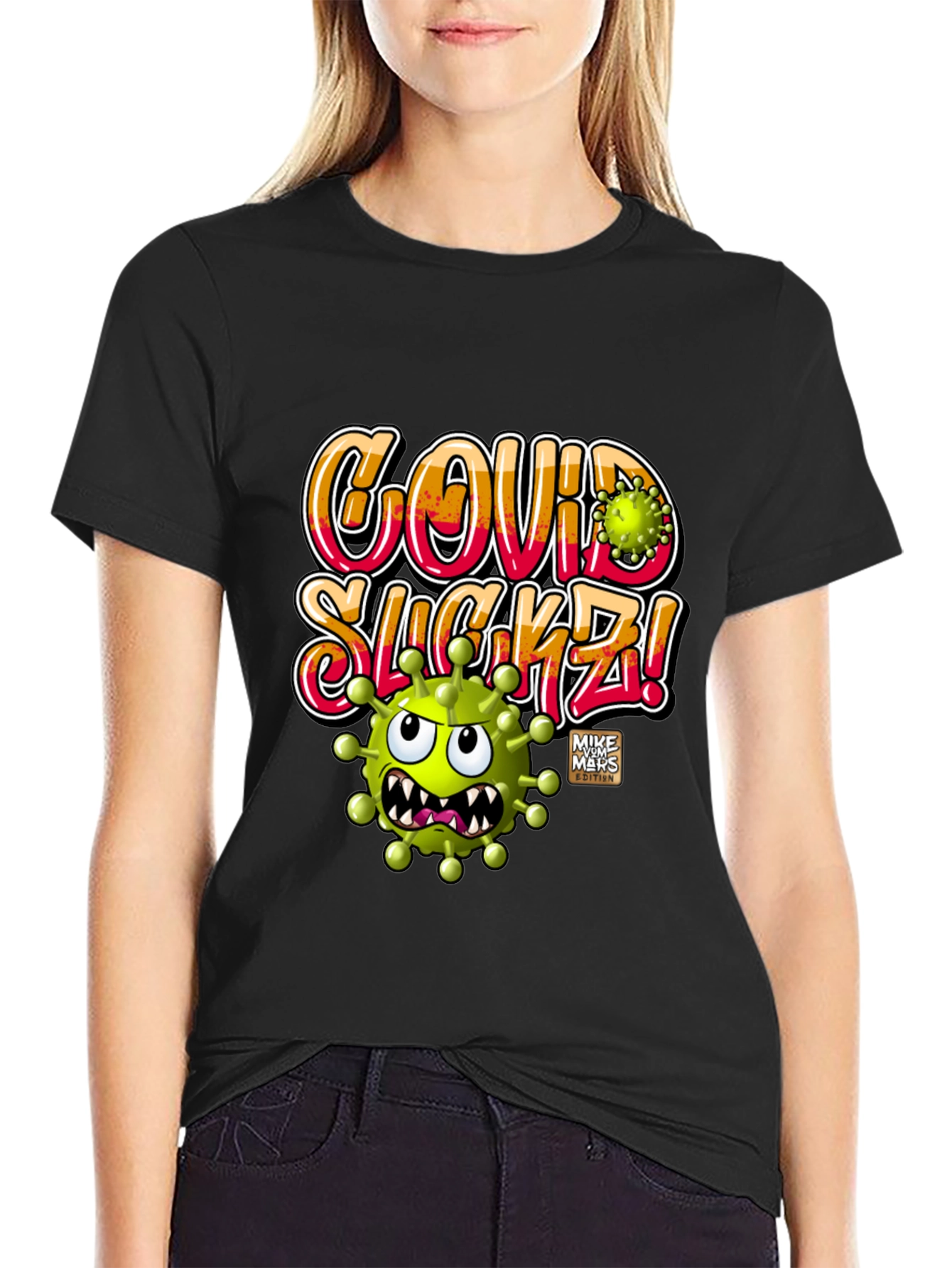 Covid Sucks Tee - Black Graphic T-Shirt