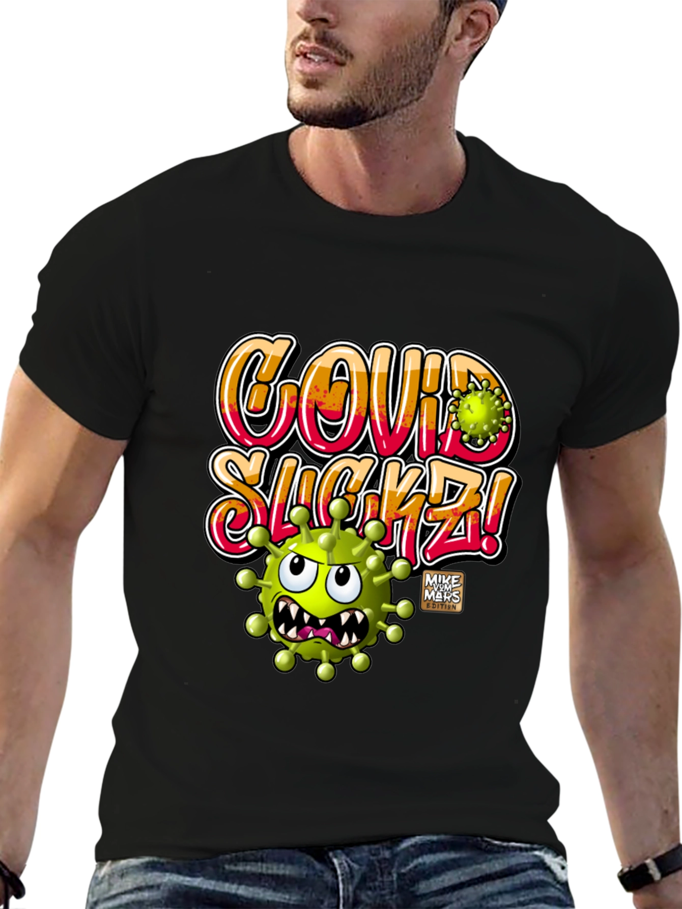 Covid Sucks Tee - Black Graphic T-Shirt