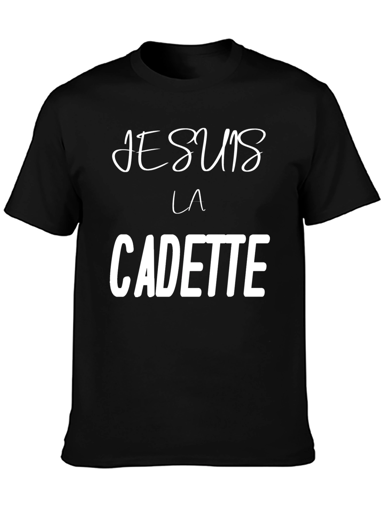 Je Suis La Cadette Black Graphic Tee