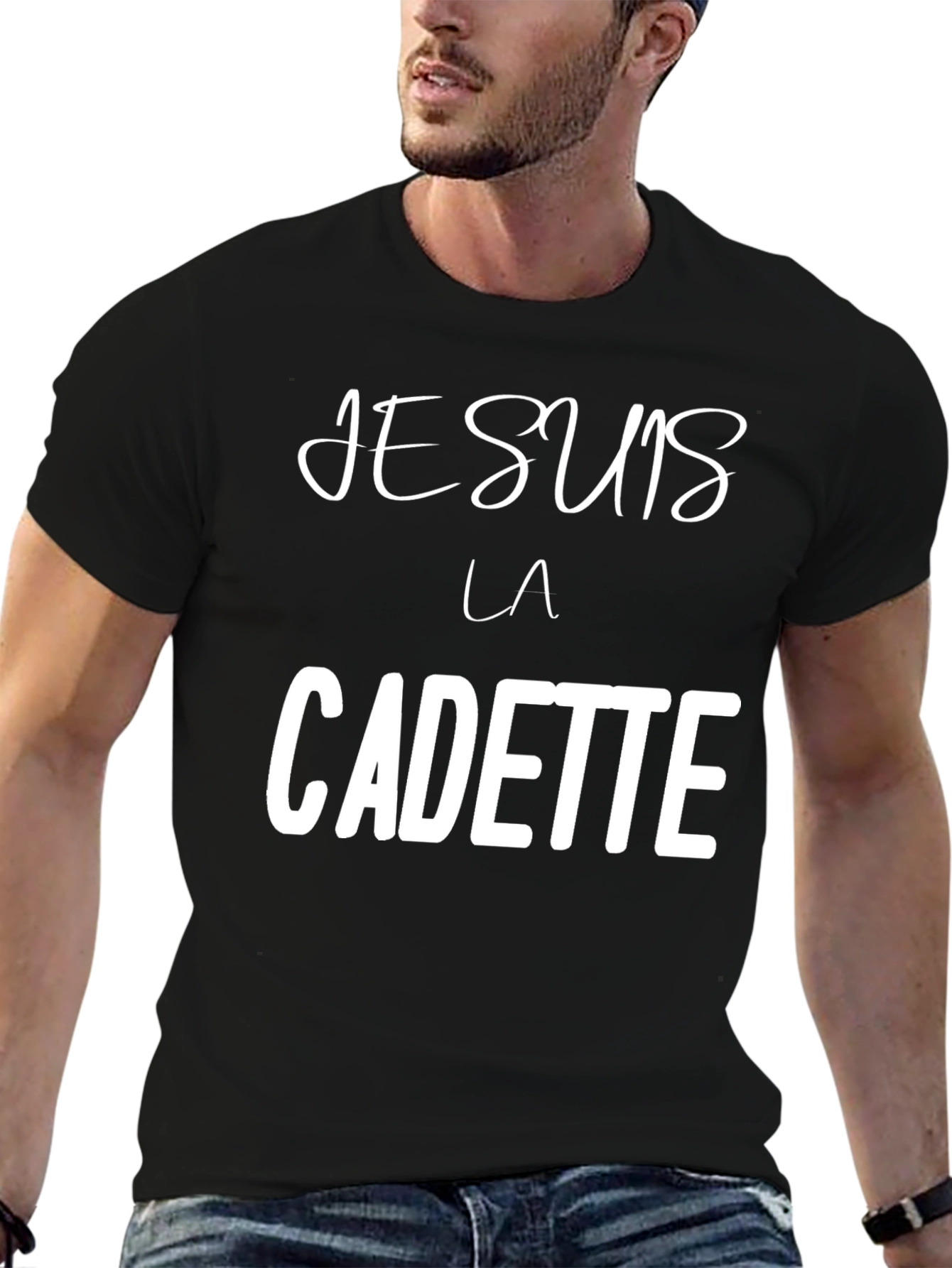Je Suis La Cadette Black Graphic Tee