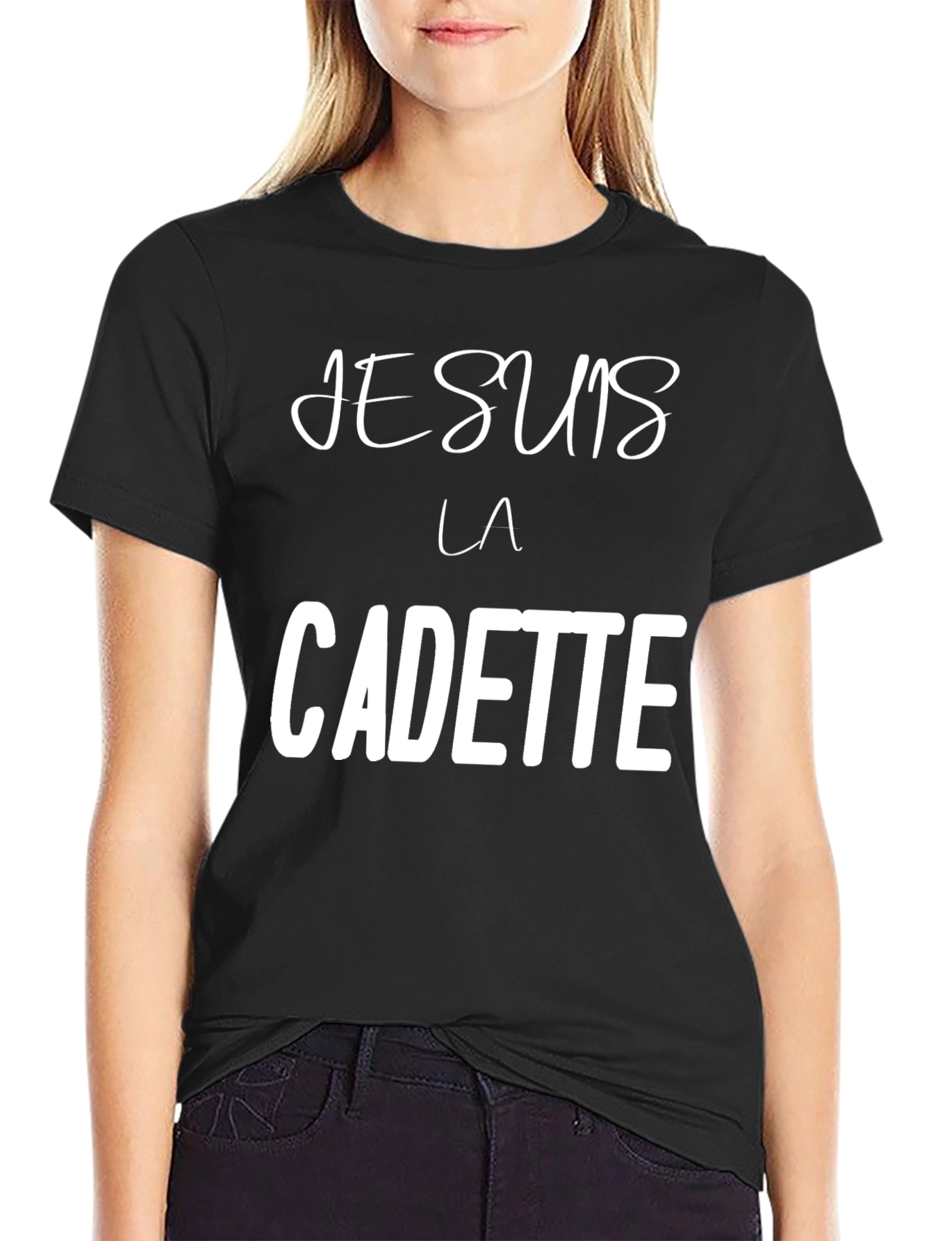 Je Suis La Cadette Black Graphic Tee