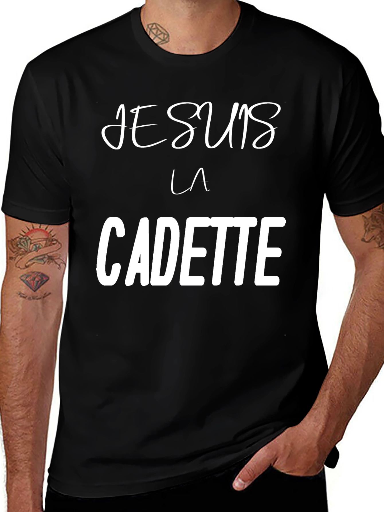 Je Suis La Cadette Black Graphic Tee