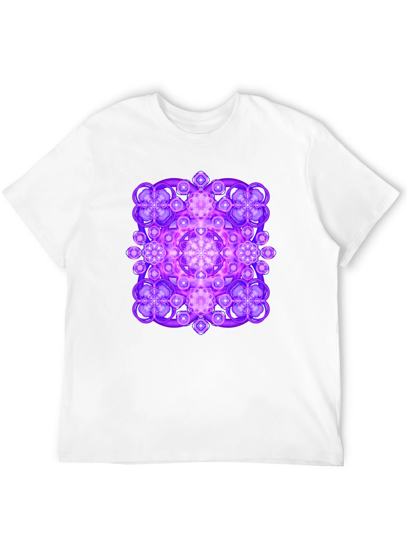Vibrant Geometric Mandala Graphic Tee - Black