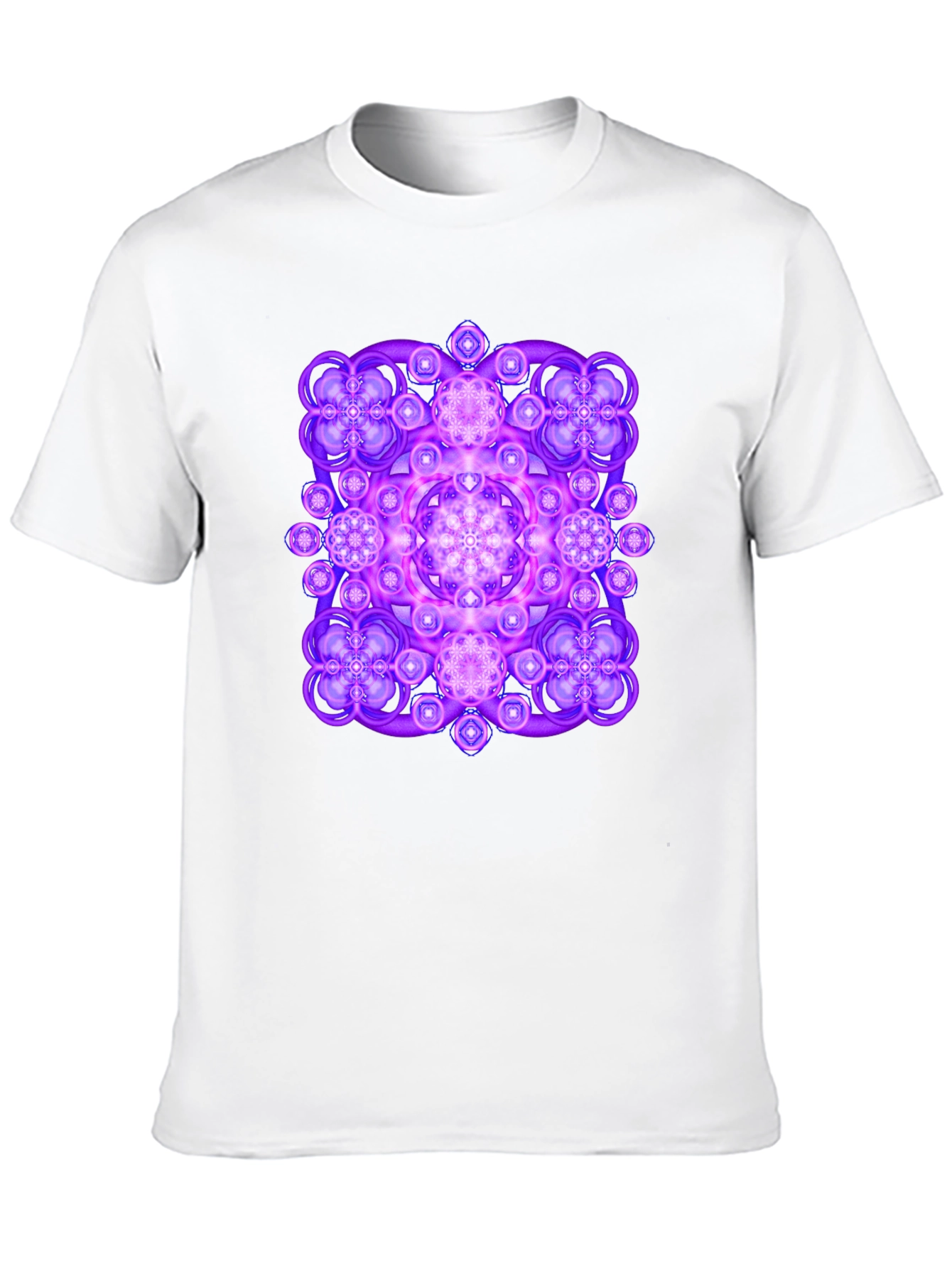 Vibrant Geometric Mandala Graphic Tee - Black