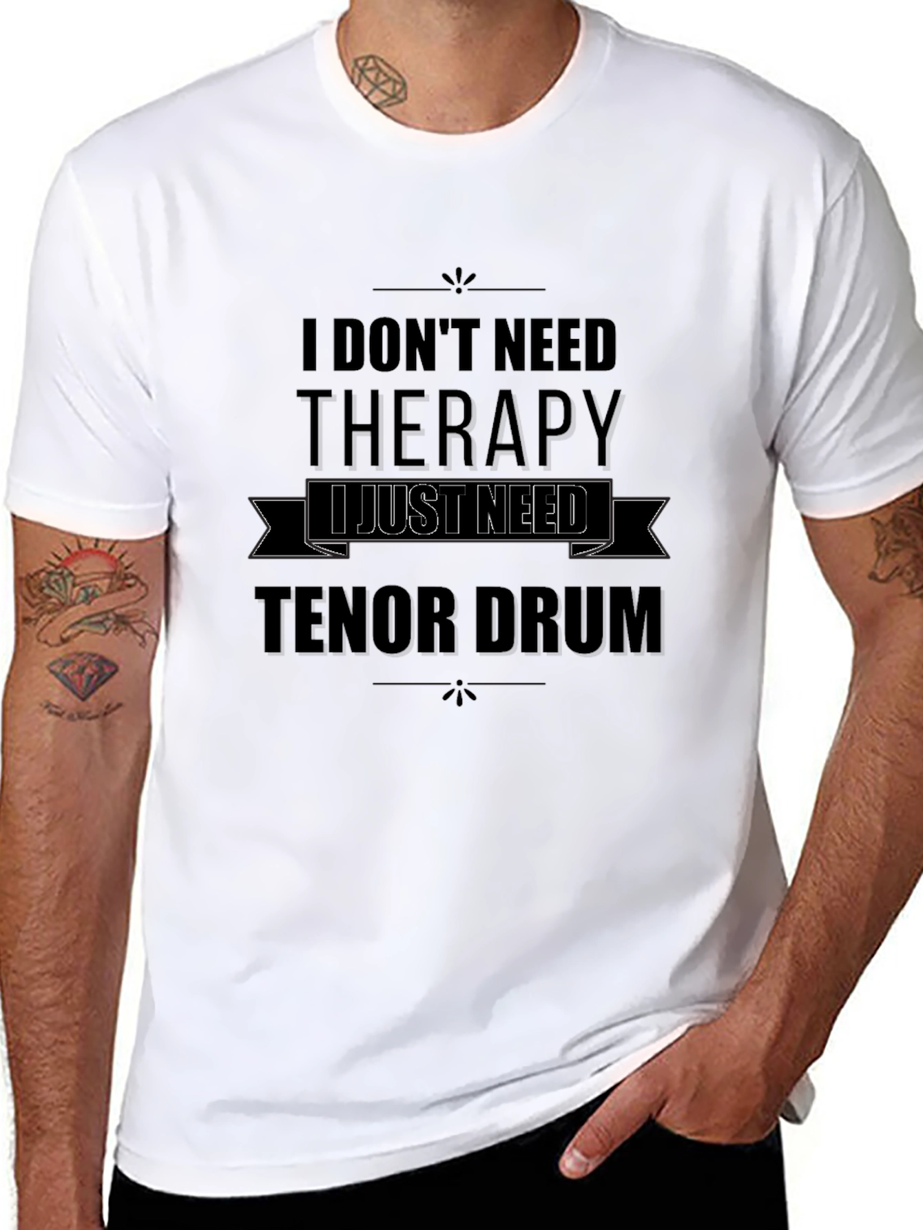 Tenor Drum Therapy T-Shirt - Music Lover Tee
