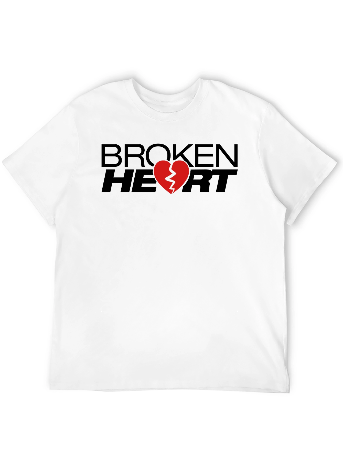 Broken Heart Graphic Tee - Trendy Black T-Shirt