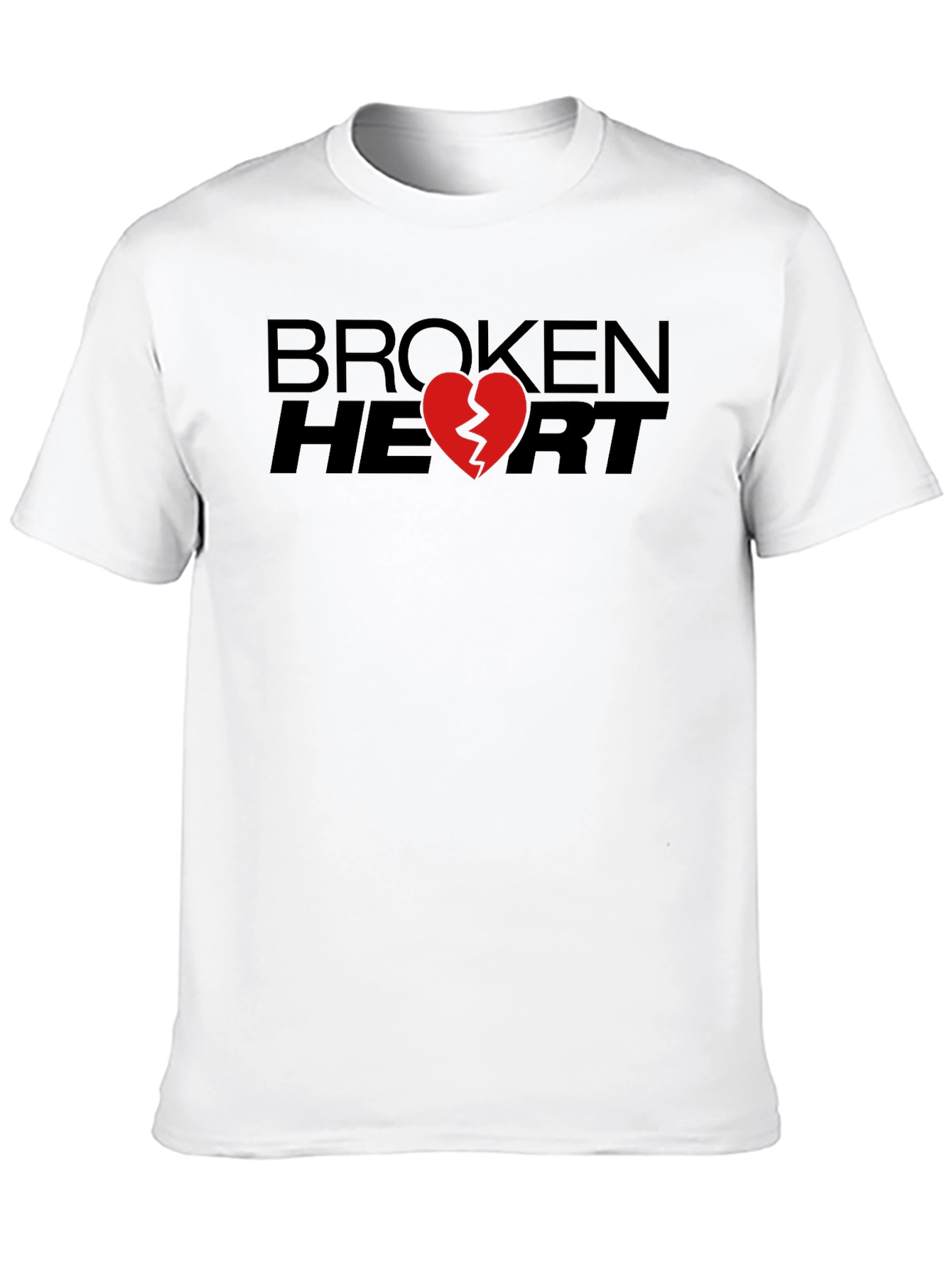 Broken Heart Graphic Tee - Trendy Black T-Shirt
