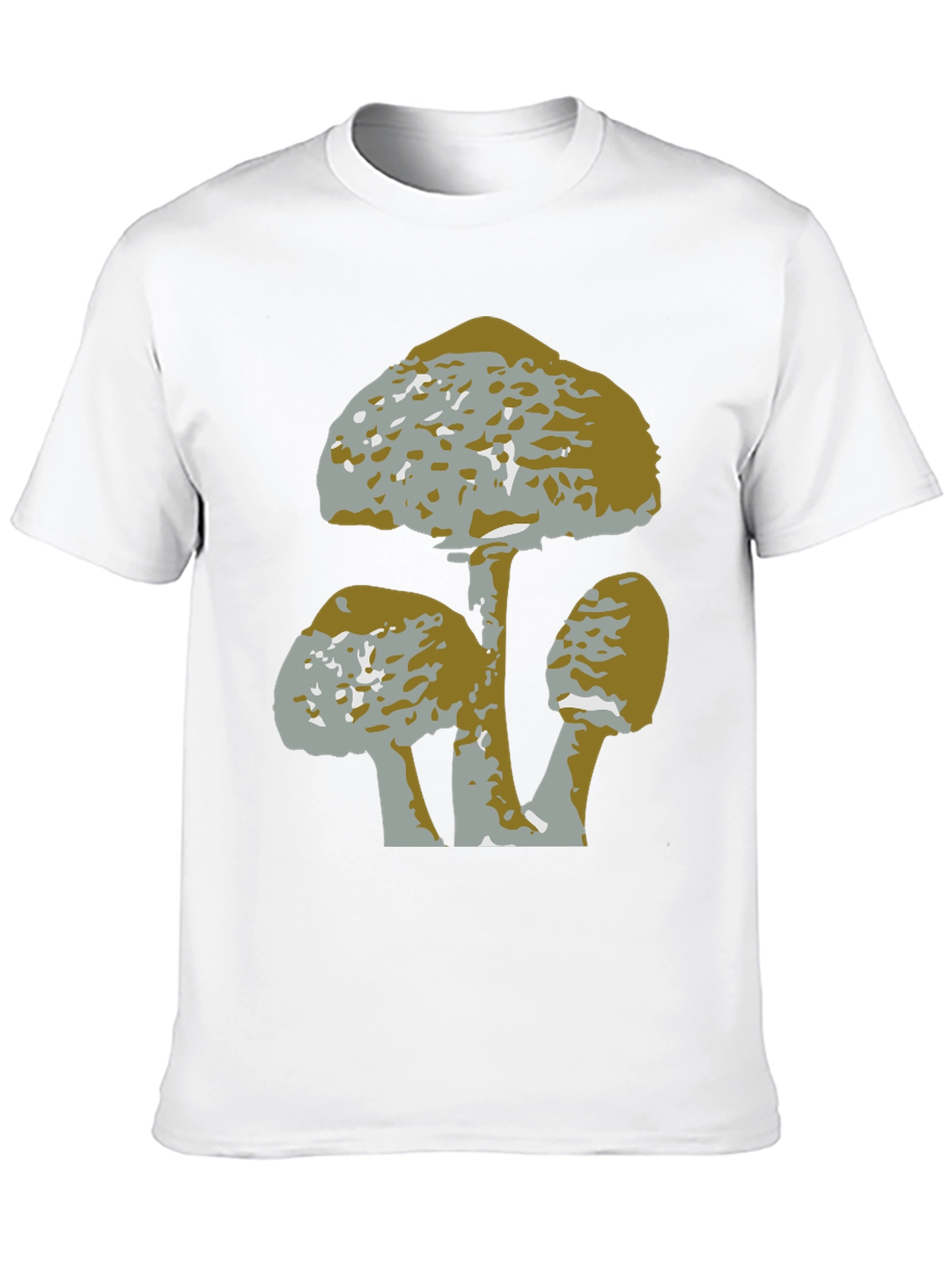 Mushroom Graphic Tee - Black Cotton T-Shirt