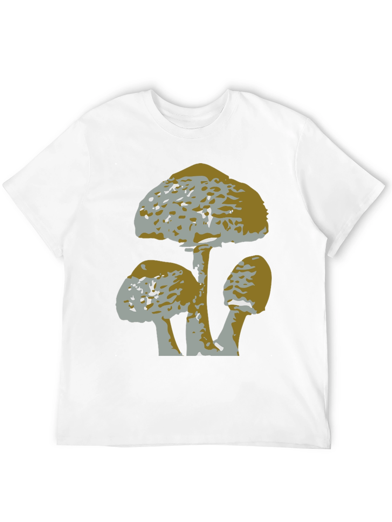 Mushroom Graphic Tee - Black Cotton T-Shirt