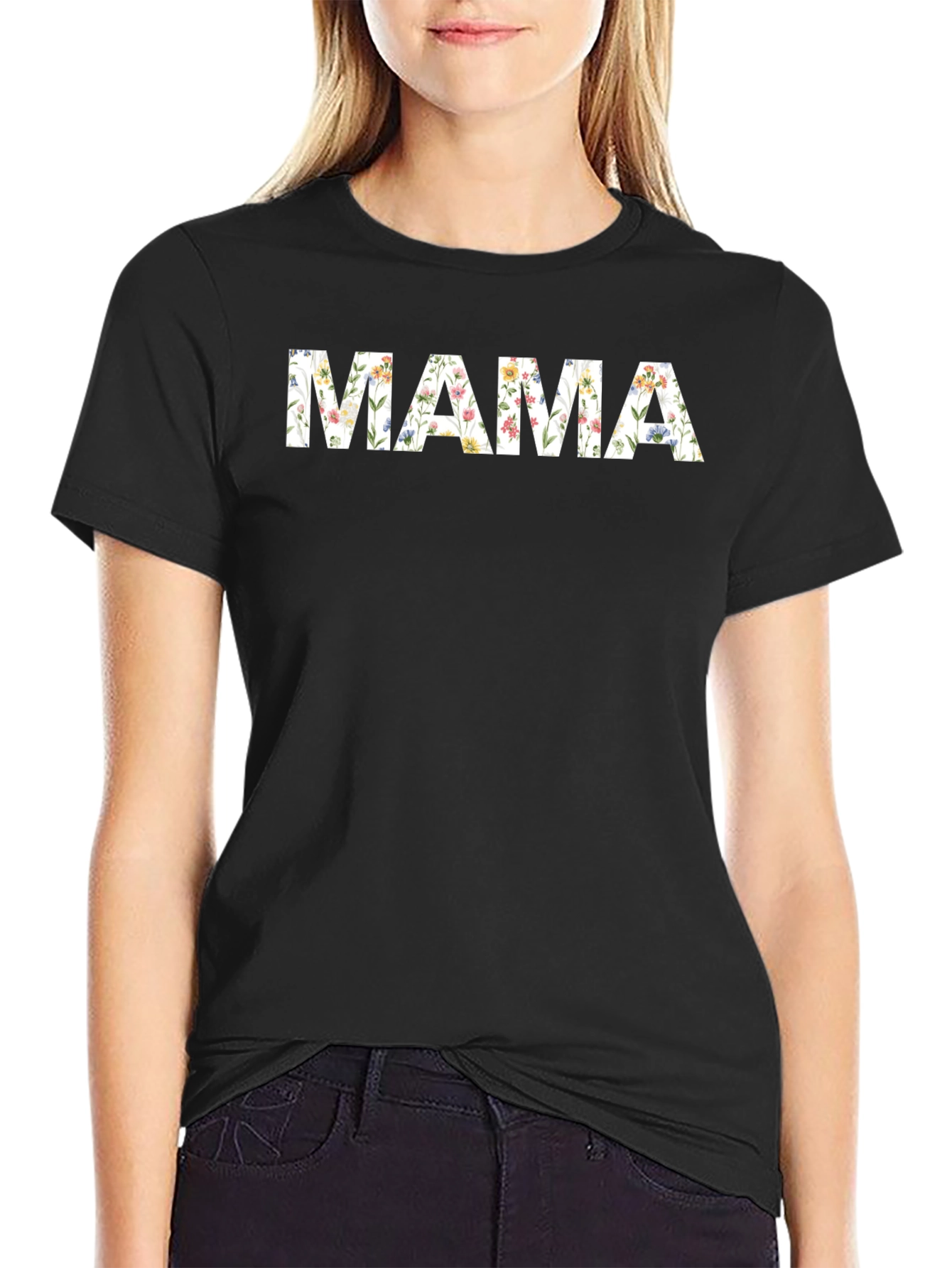Floral MAMA Tee - Stylish Mothers Day Shirt