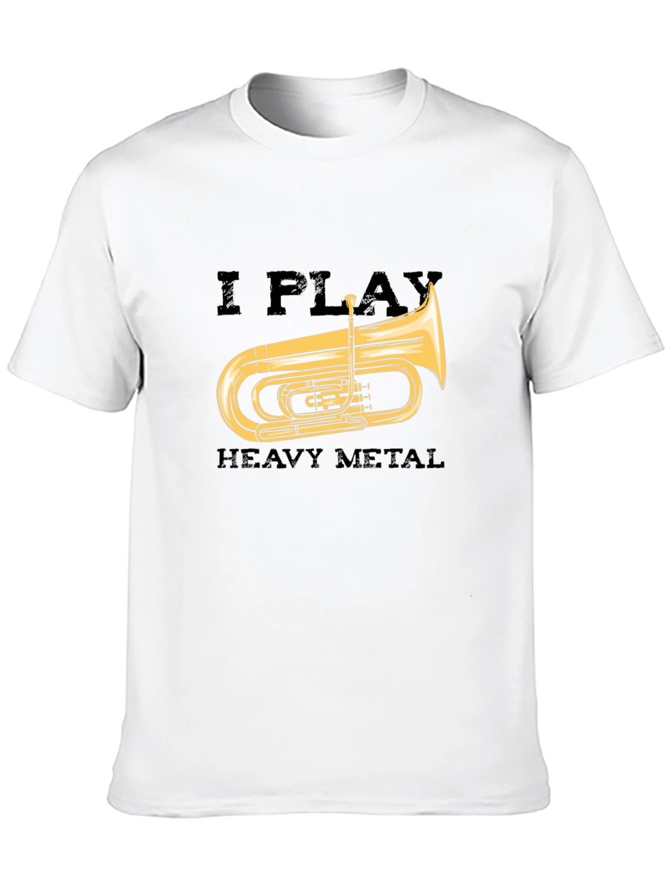 I Play Heavy Metal Tuba Black T-Shirt