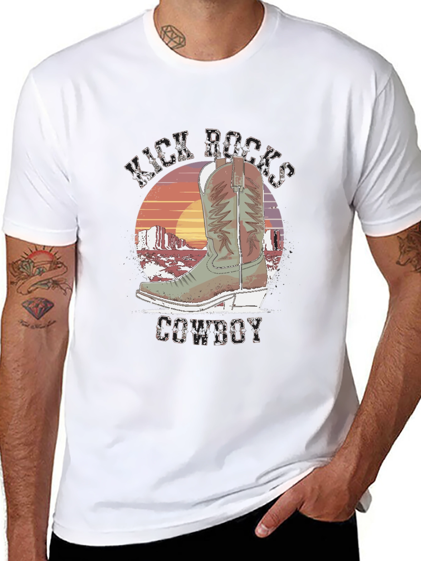 Kick Rocks Cowboy Graphic Tee