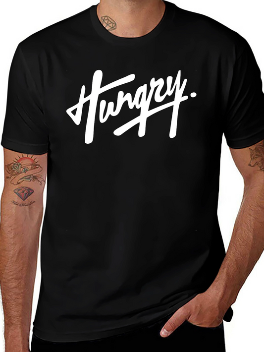 Hungry Graphic T-Shirt - Black Casual Tee