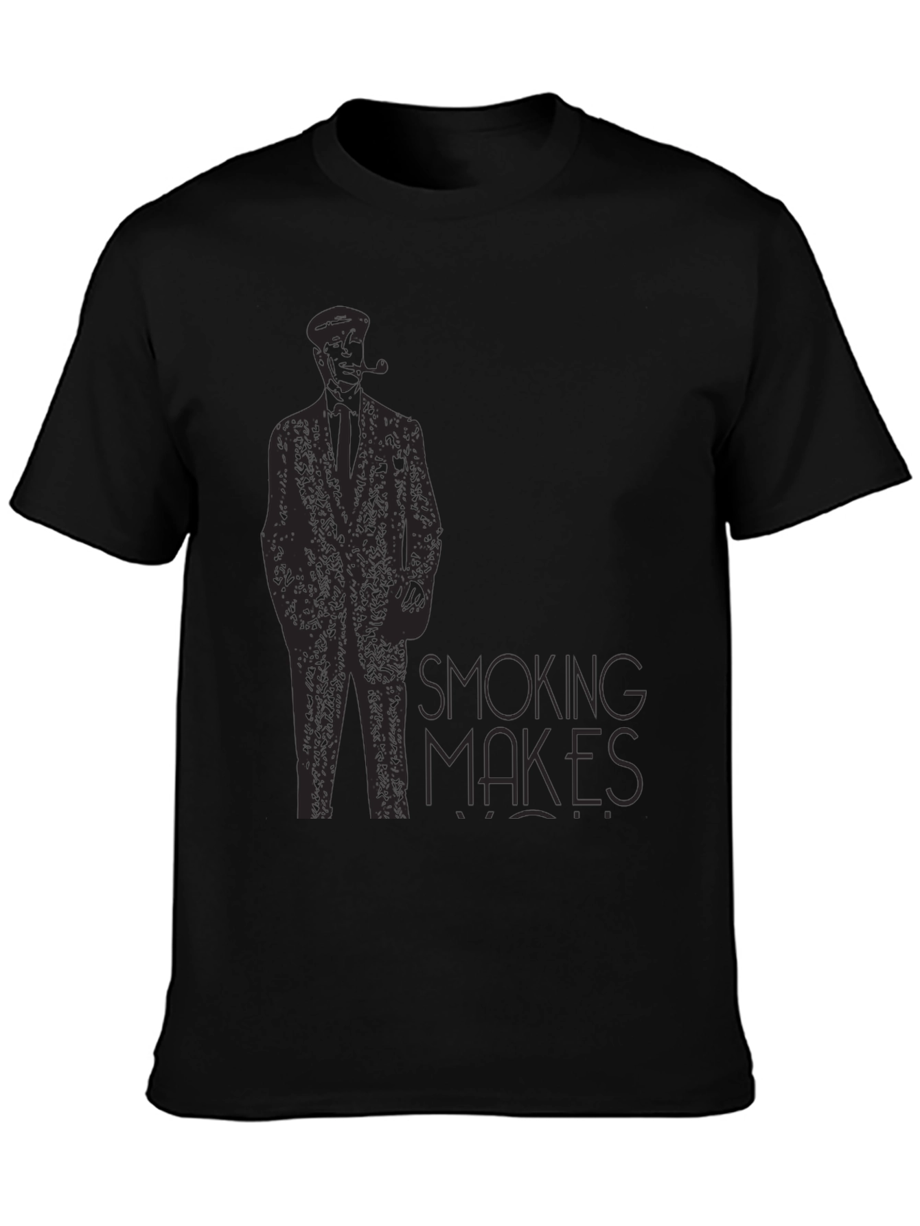 Smoking Makes Me Cool Black T-Shirt
