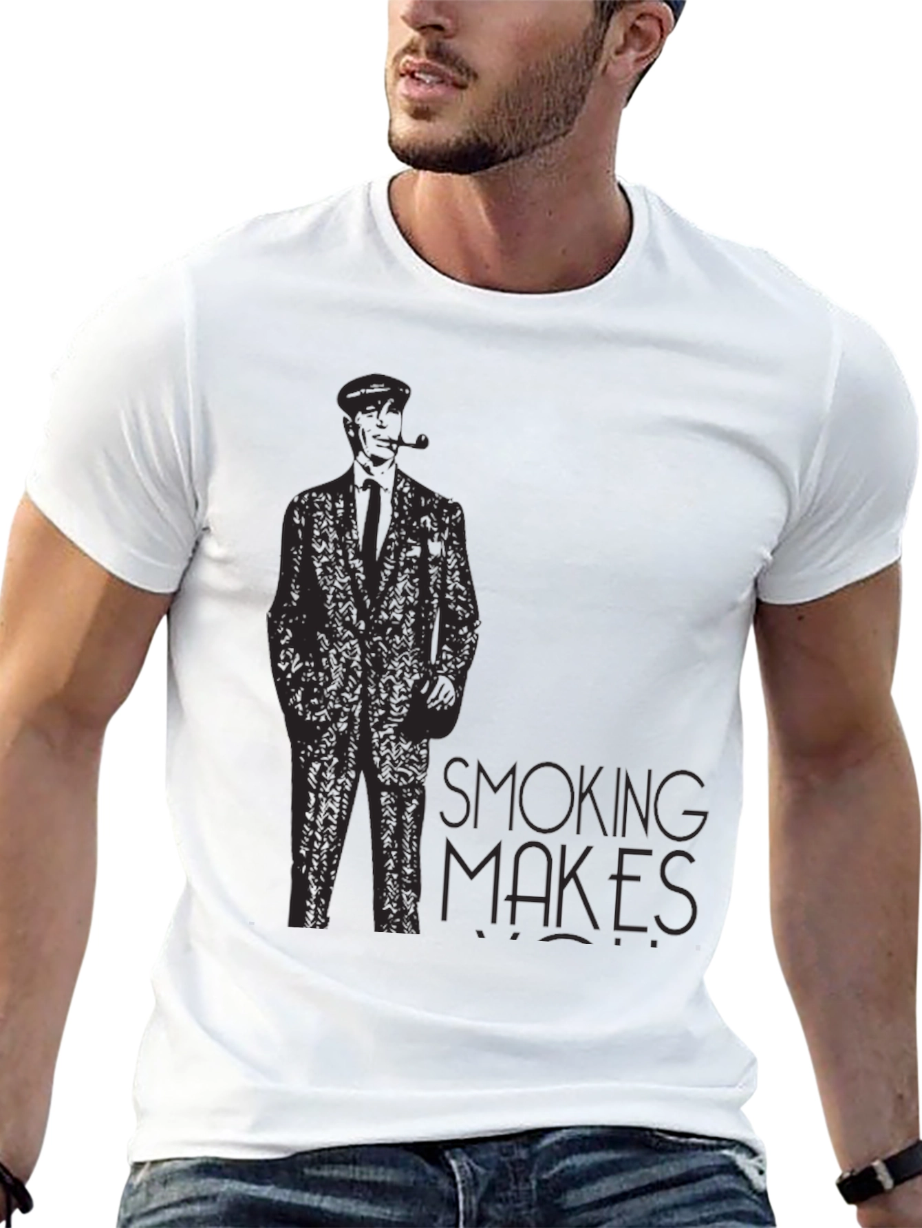 Smoking Makes Me Cool Black T-Shirt