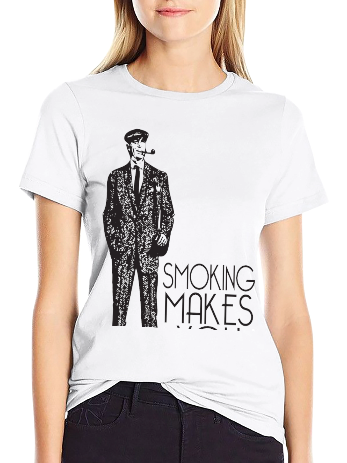 Smoking Makes Me Cool Black T-Shirt