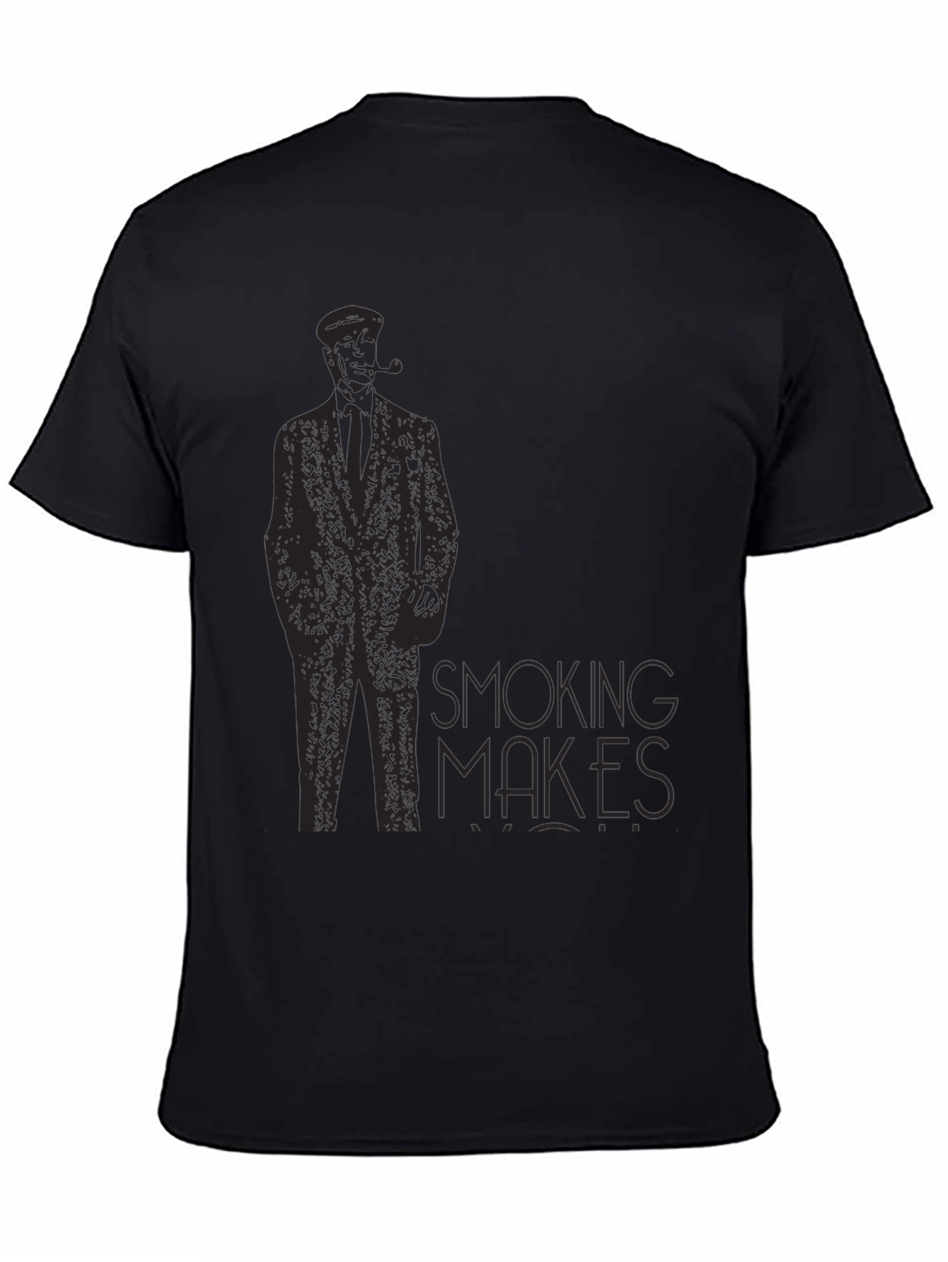 Smoking Makes Me Cool Black T-Shirt