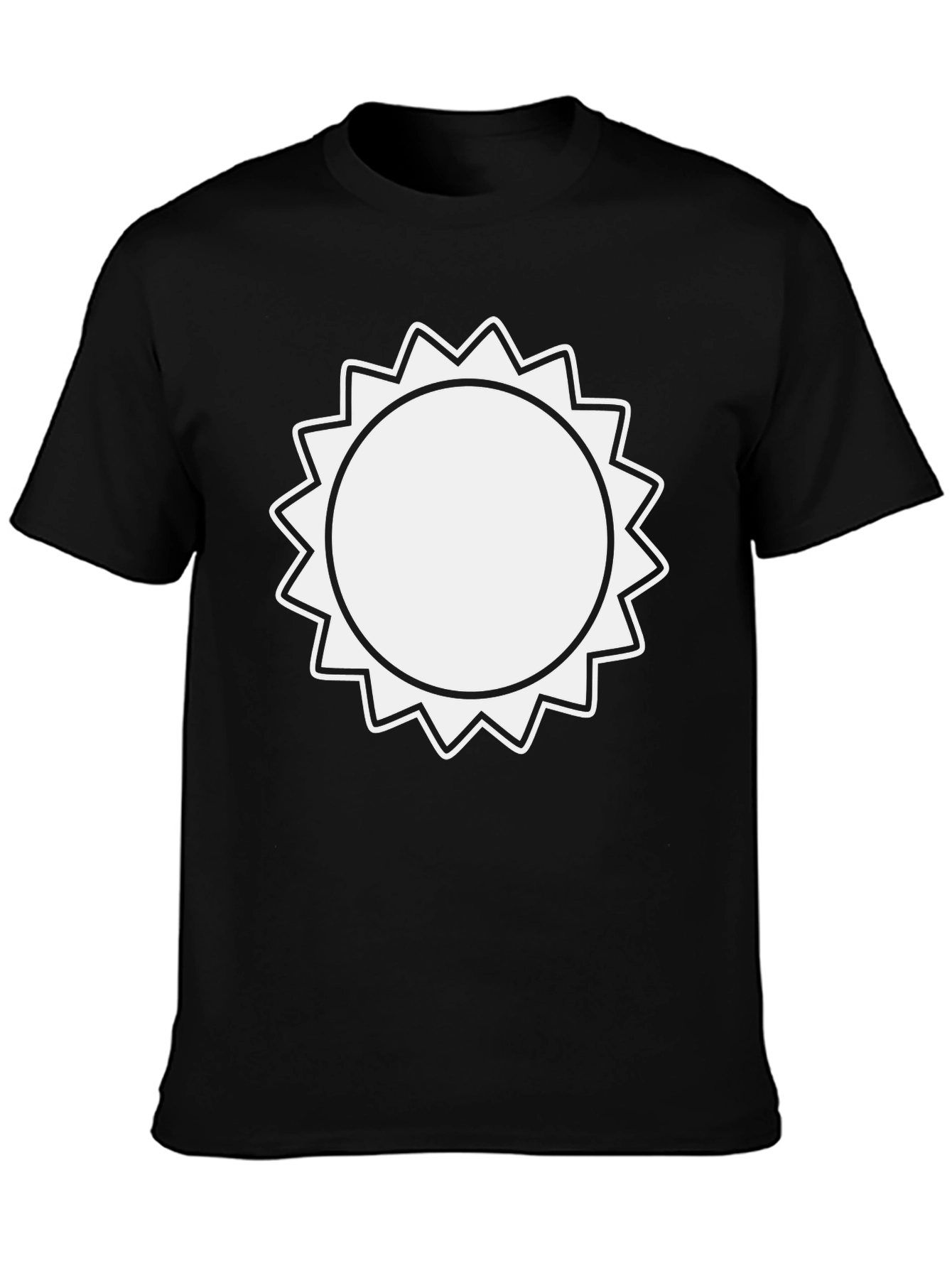 Modern Sun Graphic Black T-Shirt