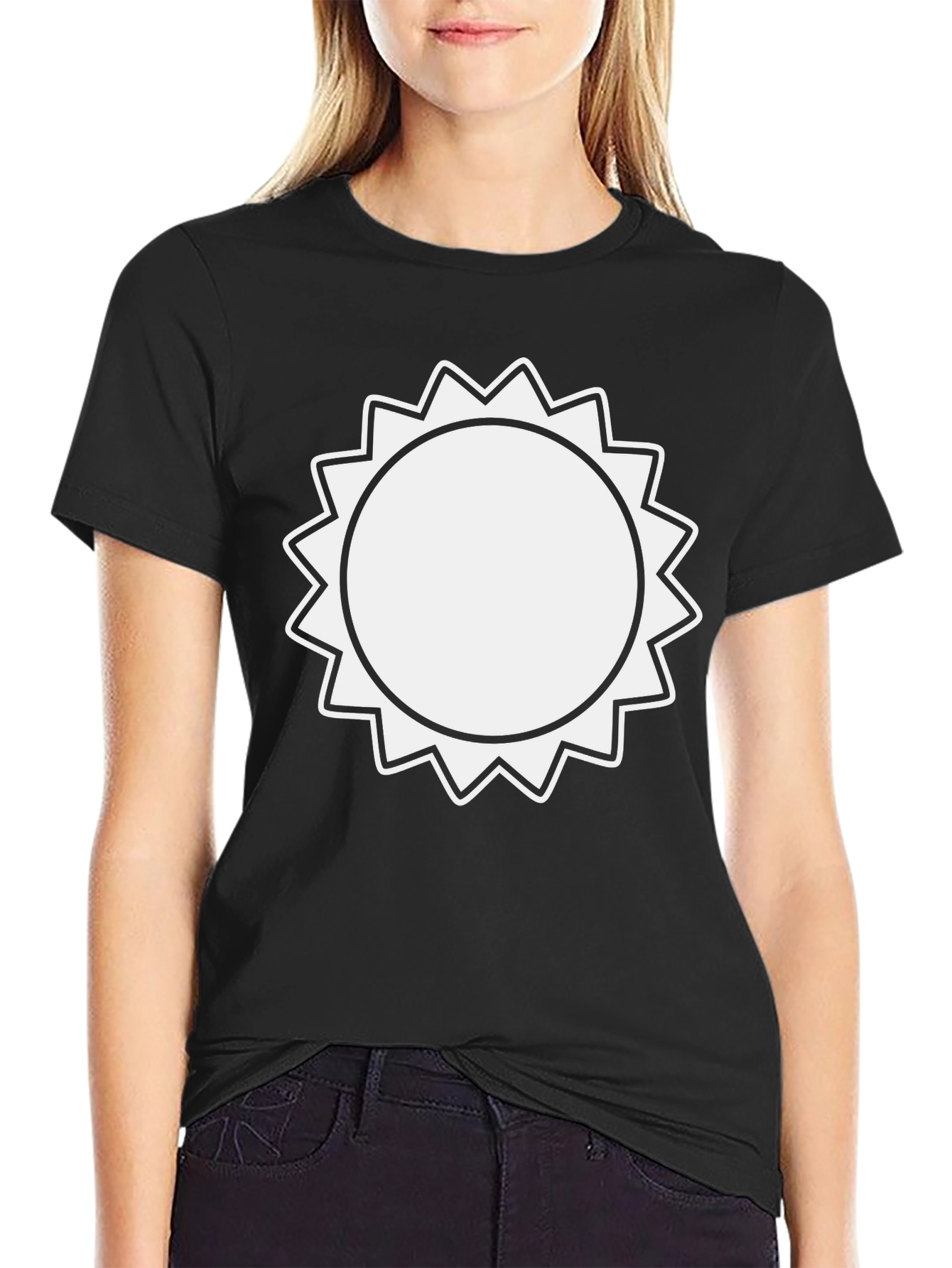 Modern Sun Graphic Black T-Shirt